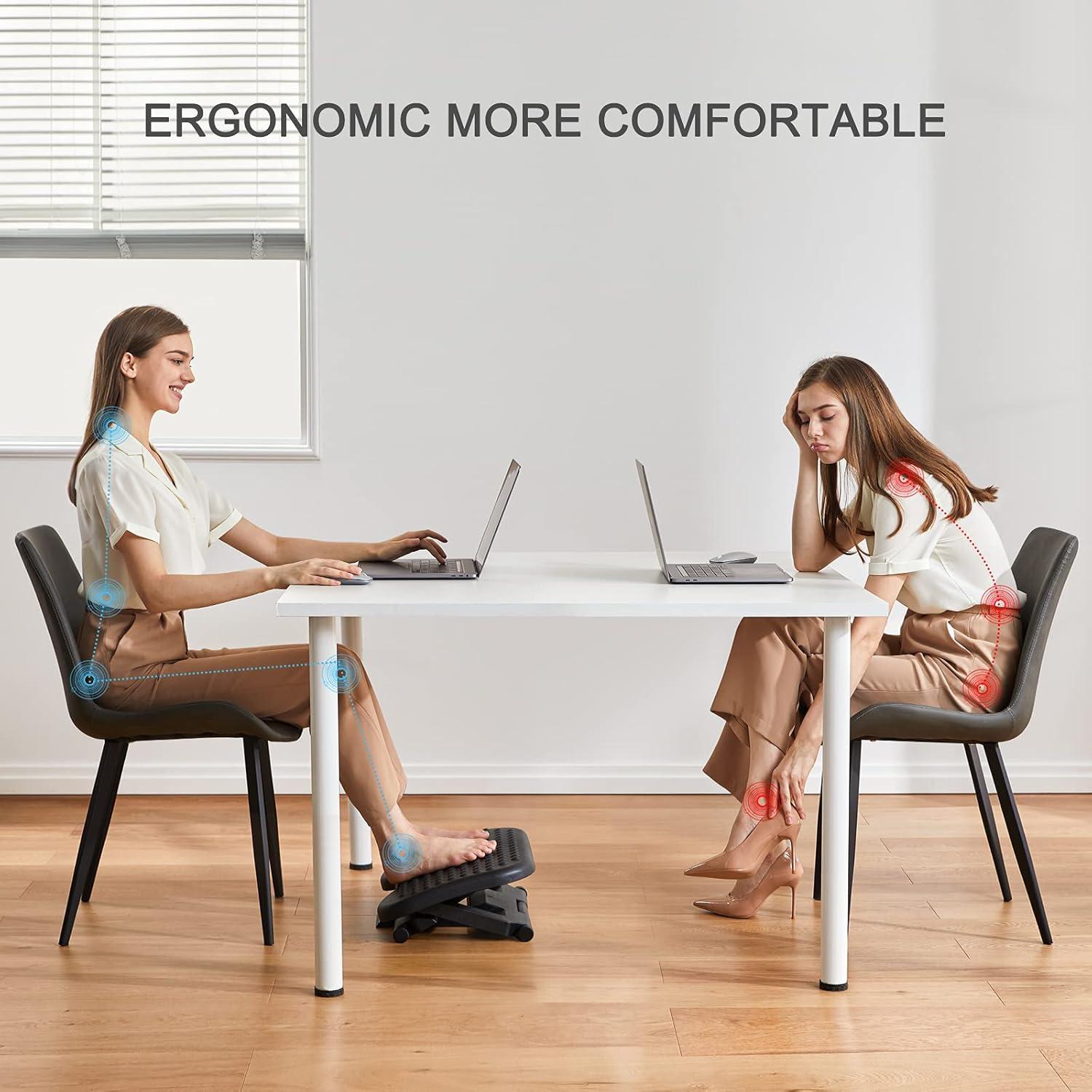 Reposapiés Ajustable HUANUO HNFR3 con Masaje y 3 Alturas