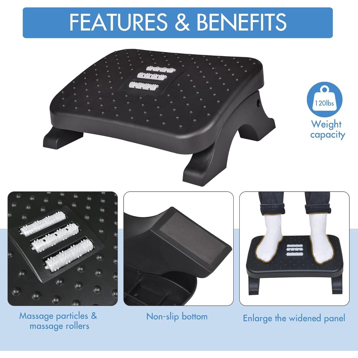 Reposapiés Ergonomico Scalebeard con Masaje 38.1x27.9cm