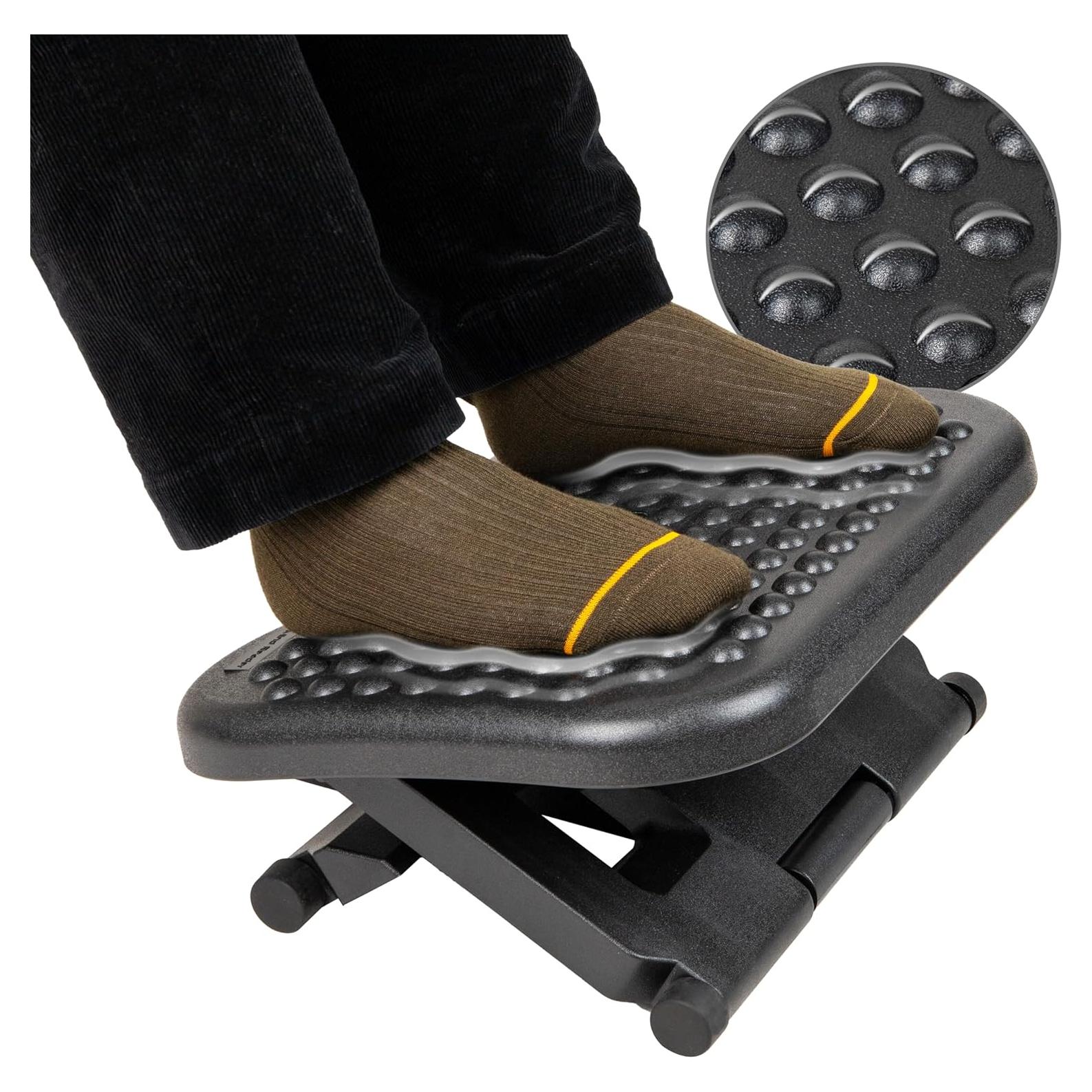 Descanso de pies ergonómico Mind Reader FTREST-BLK ajustable 43x33cm