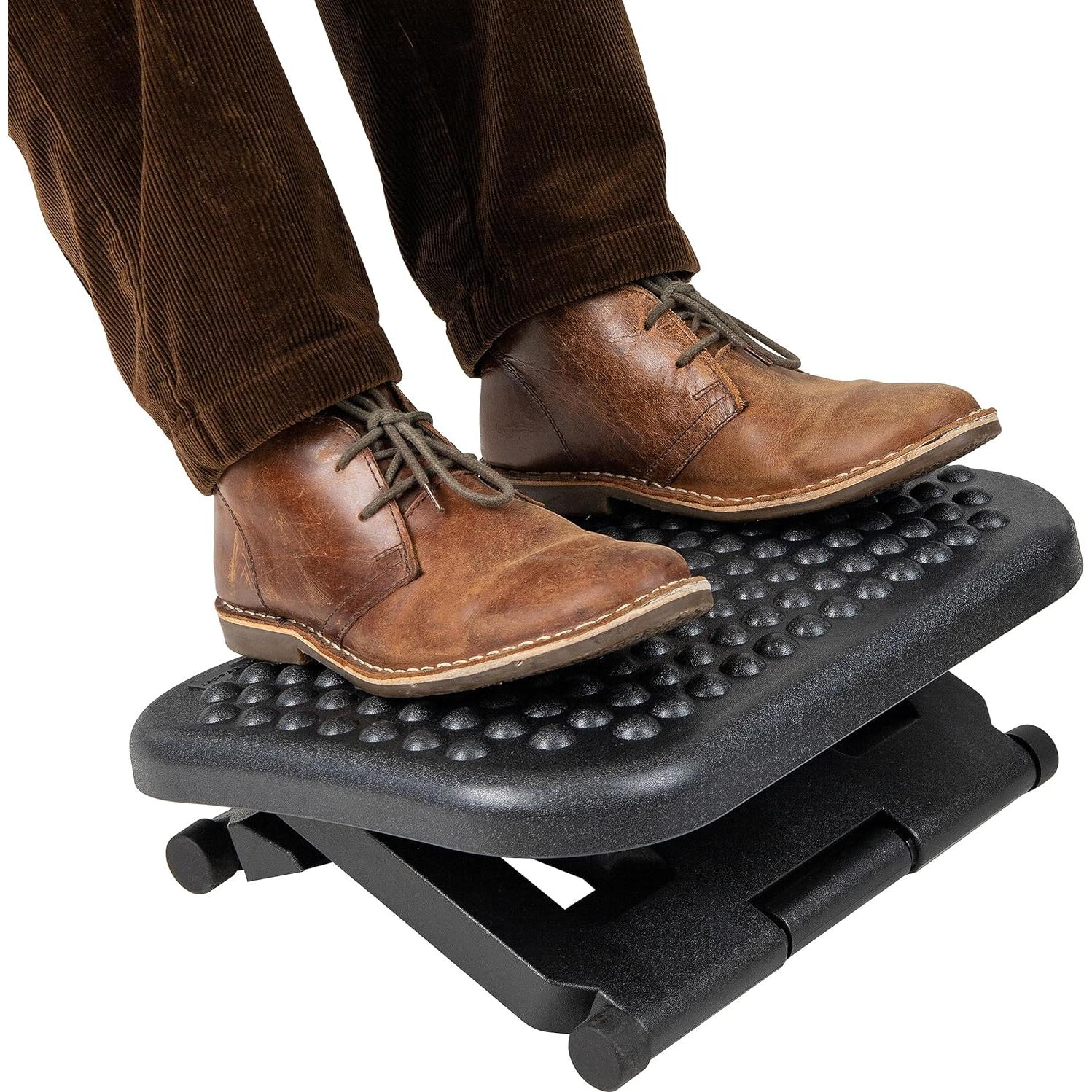 Descanso de pies ergonómico Mind Reader FTREST-BLK ajustable 43x33cm