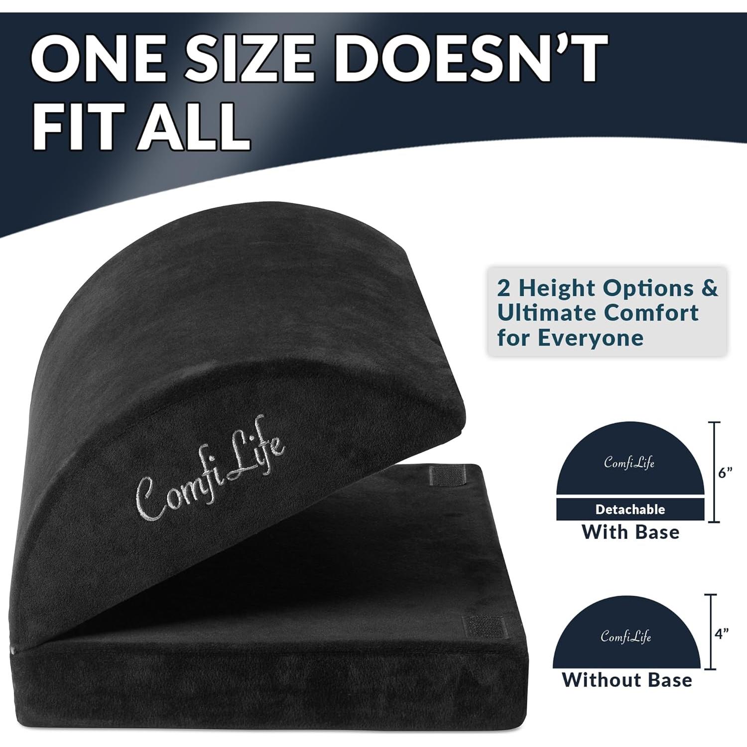 Reposapiés ComfiLife Negro - Espuma Viscoelástica Ajustable