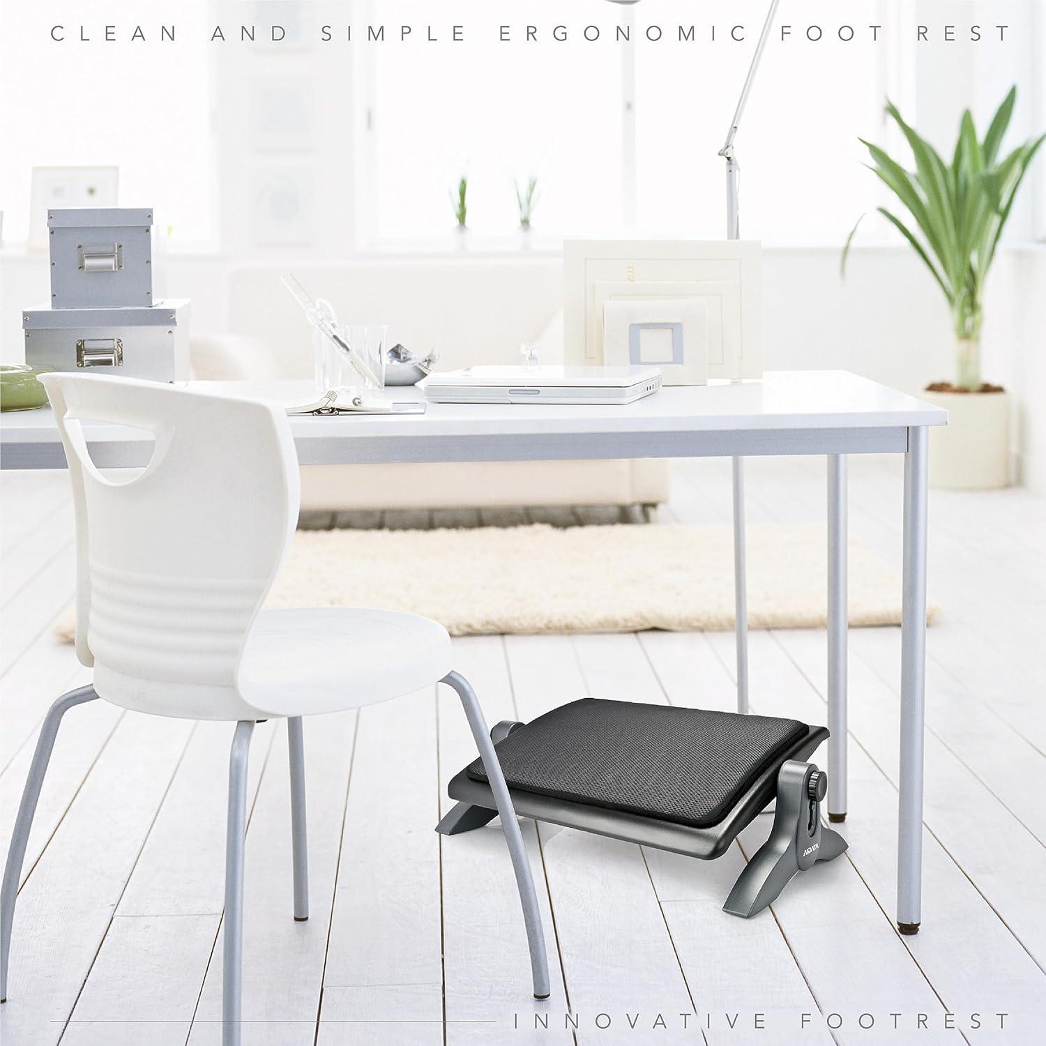 Reposapiés Ergonómico EHO Ajustable con Cojín Lavable 54.6x29cm