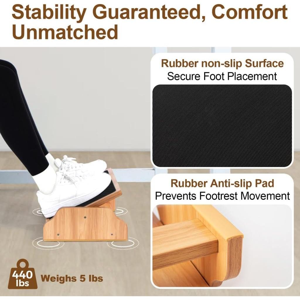 Reposapiés Ergonómico Oscilante StrongTek Ajustable 41.7cm