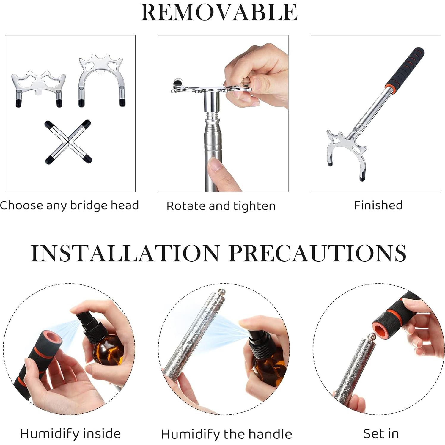 Palanca de Billar Retráctil Skylety con 3 Cabezales de Puente