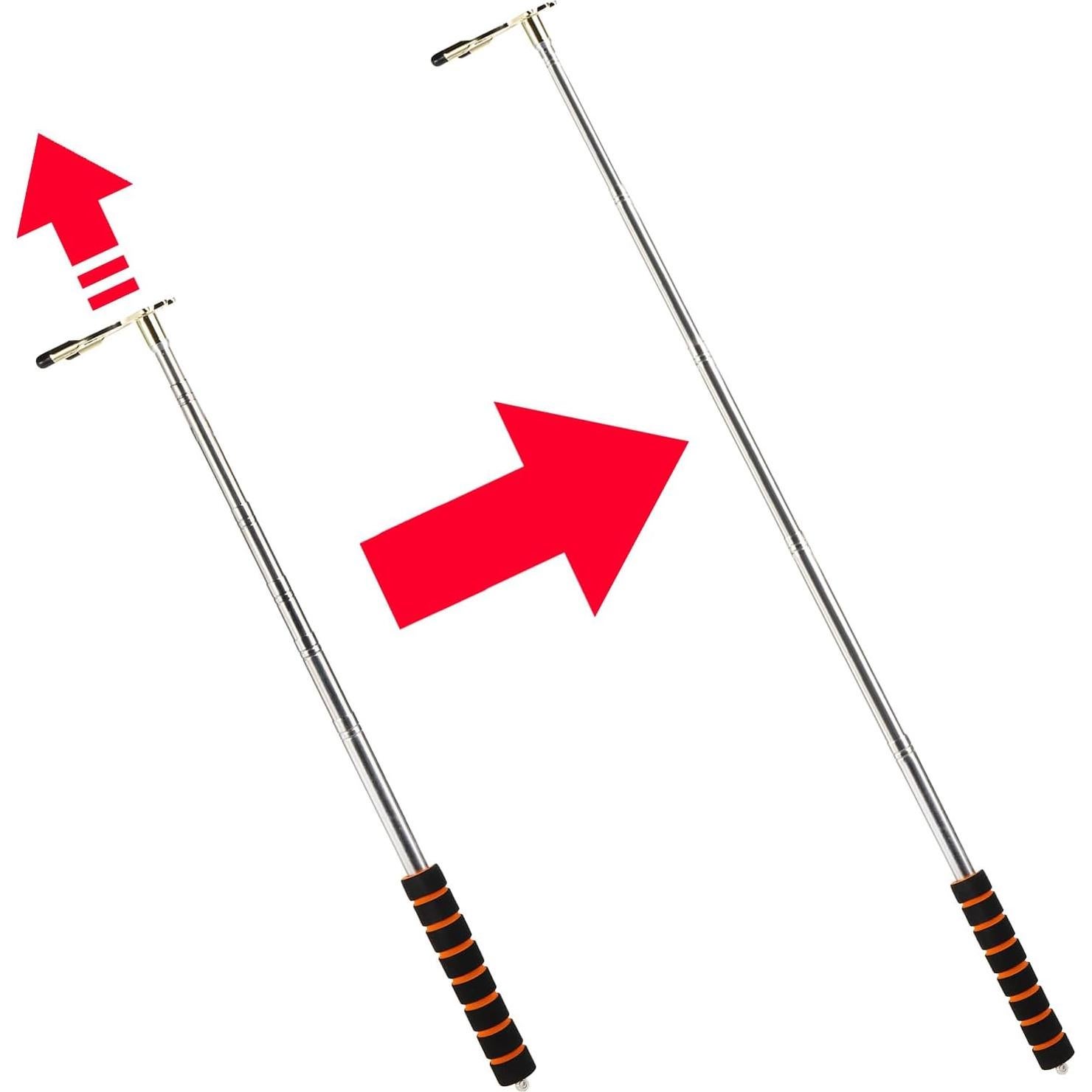 Puente de Taco de Billar Retráctil Pumtus con 3 Cabezas de Latón