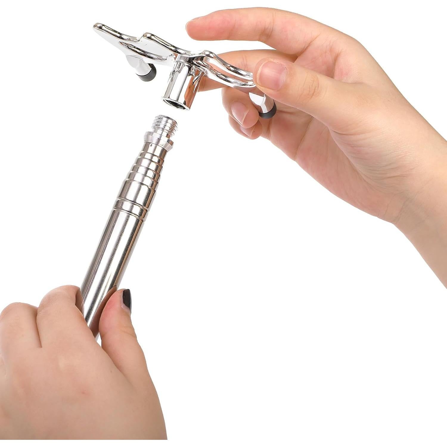 Puente de Taco de Billar Retráctil Pumtus con 3 Cabezas de Latón