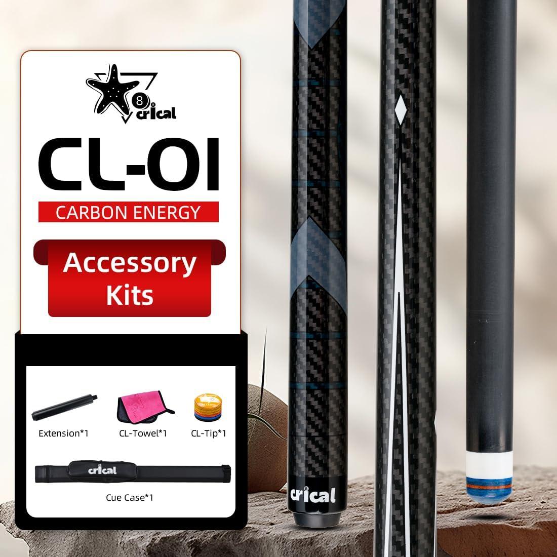 Palo de Billar CRICAL CL-01 Fibra de Carbono 147cm 12.5mm