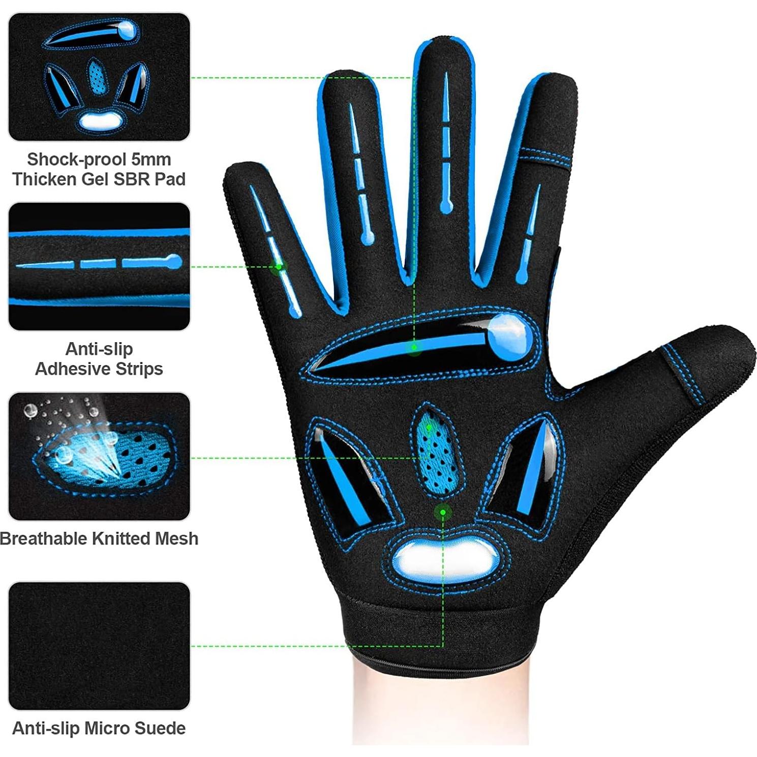 Guantes de Ciclismo BIKINGMOREOK Unisex con Gel y Táctil