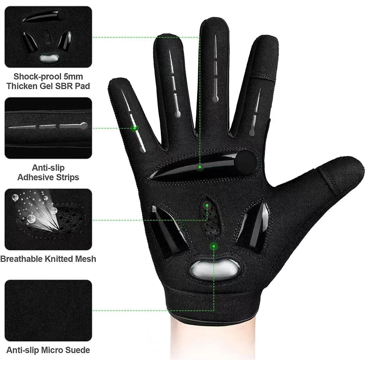 Guantes de Ciclismo BIKINGMOREOK con Gel y Táctil Unisex