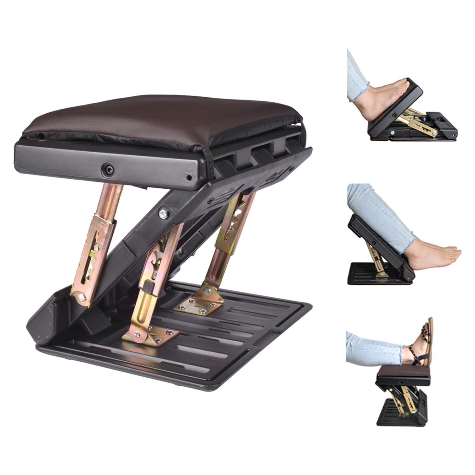 Reposapiés Ajustable HiHydro BN-E03-2C-01 Marrón 4 Niveles