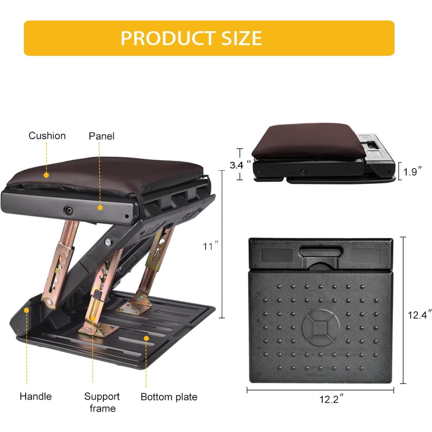 Reposapiés Ajustable HiHydro BN-E03-2C-01 Marrón 4 Niveles