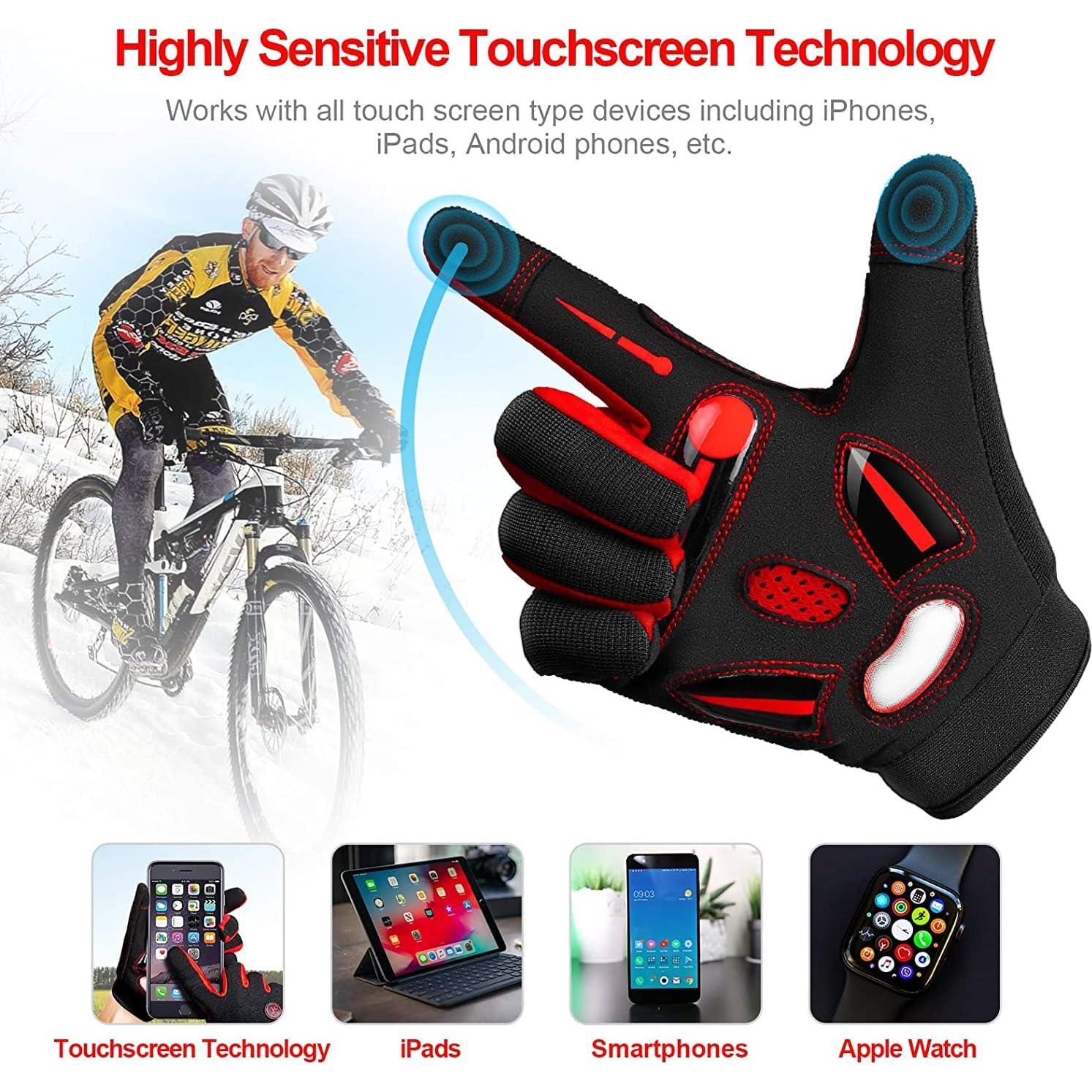 Guantes de Ciclismo BIKINGMOREOK con Gel y Táctil Unisex