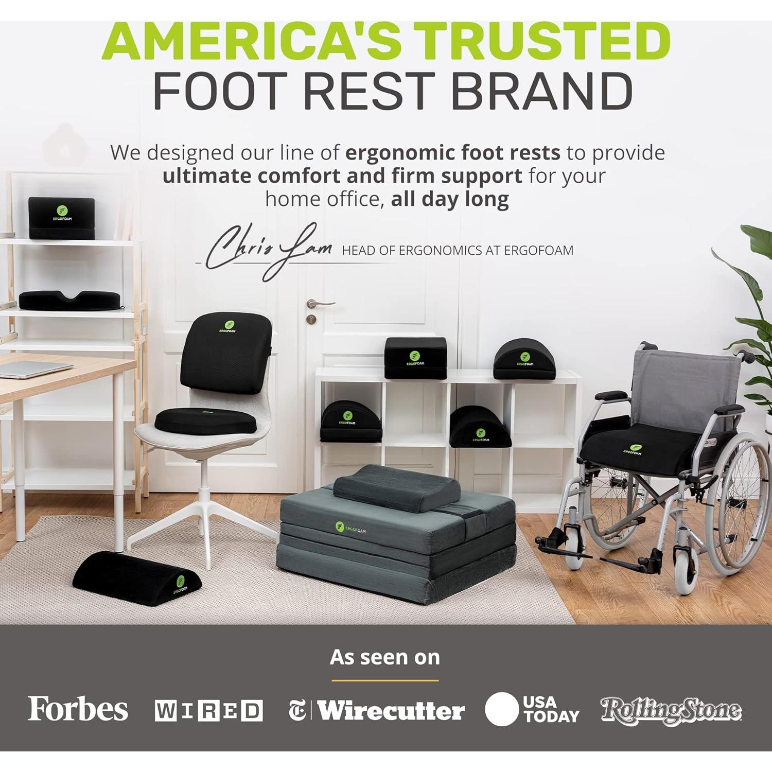 Reposapiés Ajustable ErgoFoam - Espuma Alta Densidad 43.9x29.2cm