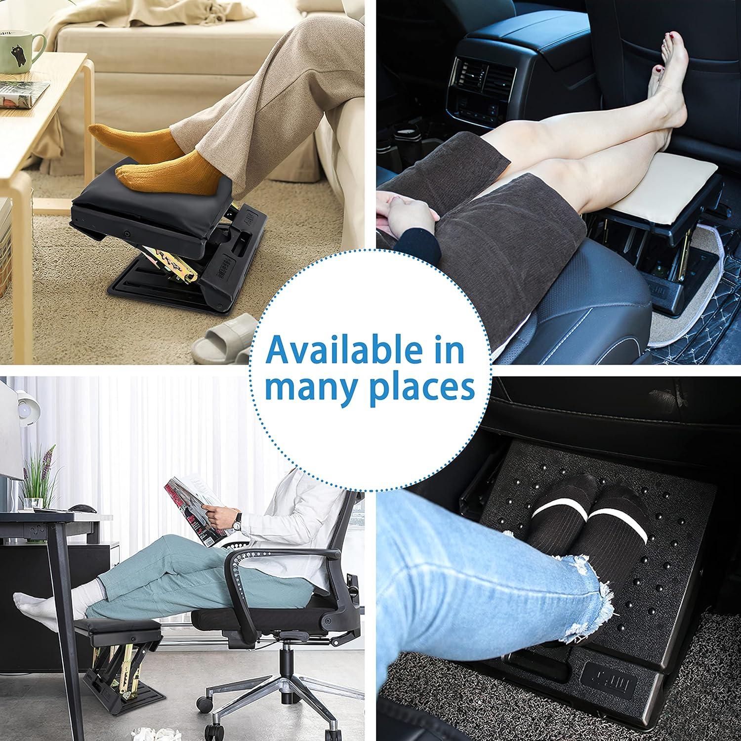 Reposapiés Ajustable OShuKang Plegable 32x32 cm Marrón