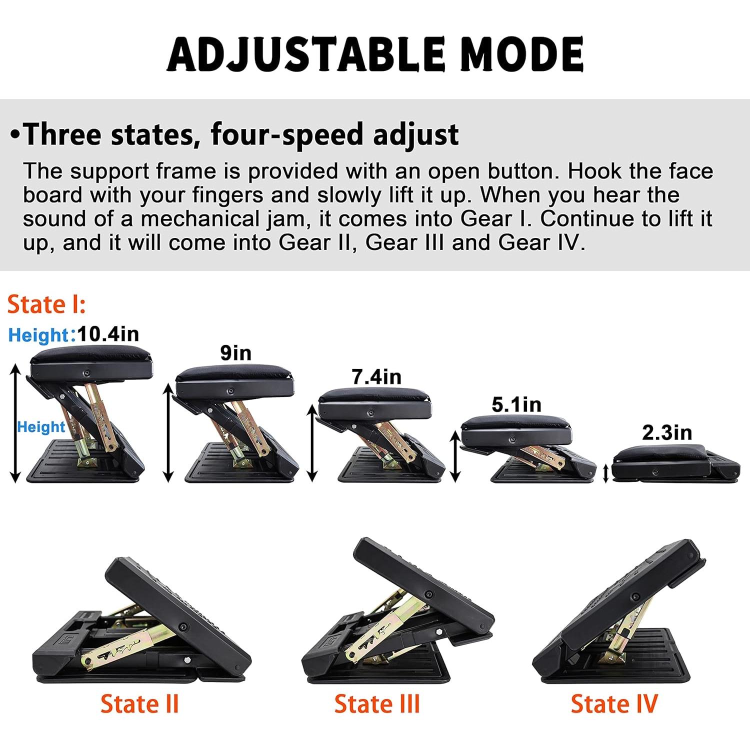 Reposapiés Ajustable OShuKang Plegable 32x32 cm Marrón