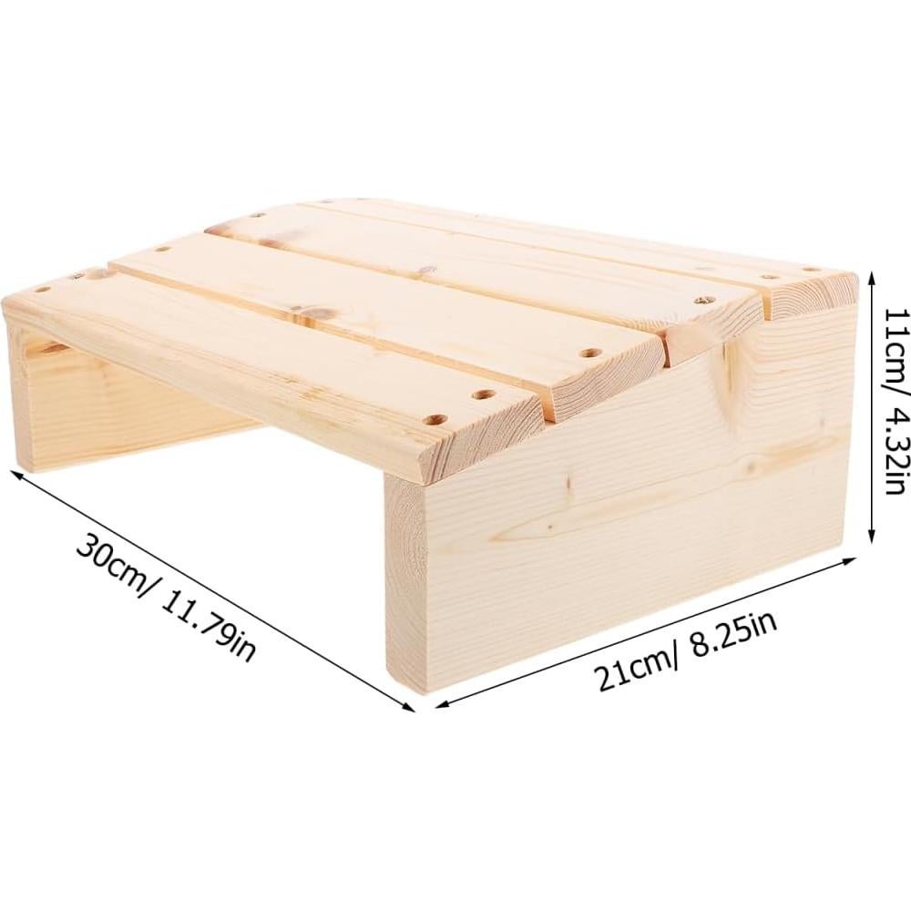 Taburete de Apoyo para Pies Angoily Madera 30x20 cm Ergonomico