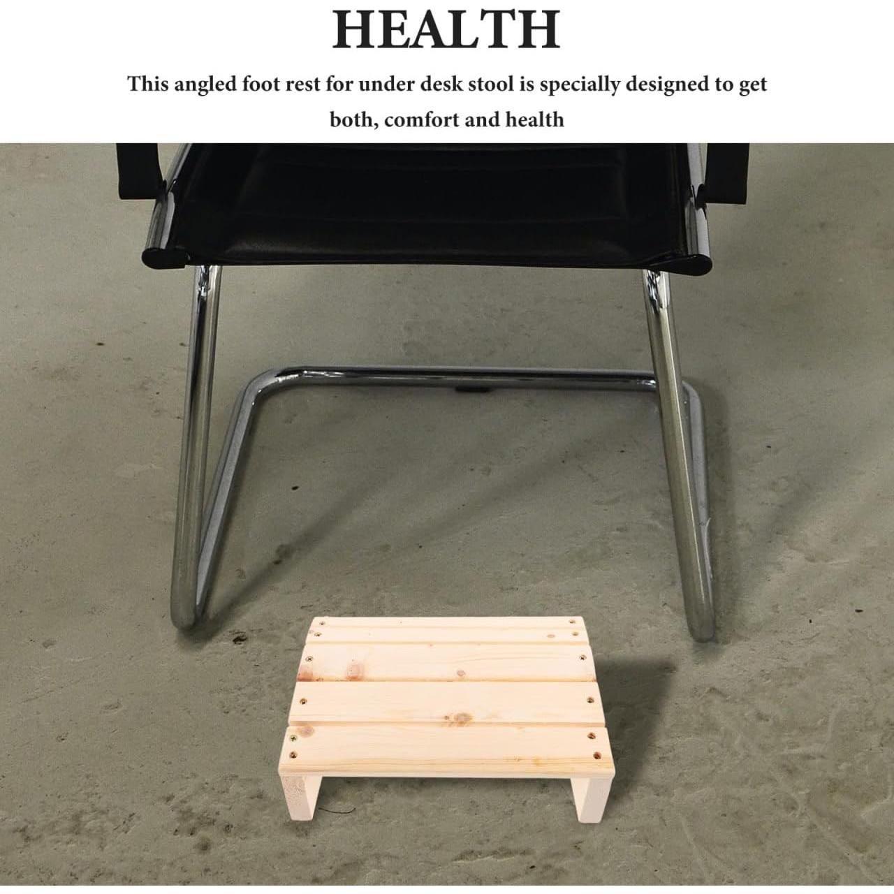 Taburete de Apoyo para Pies Angoily Madera 30x20 cm Ergonomico