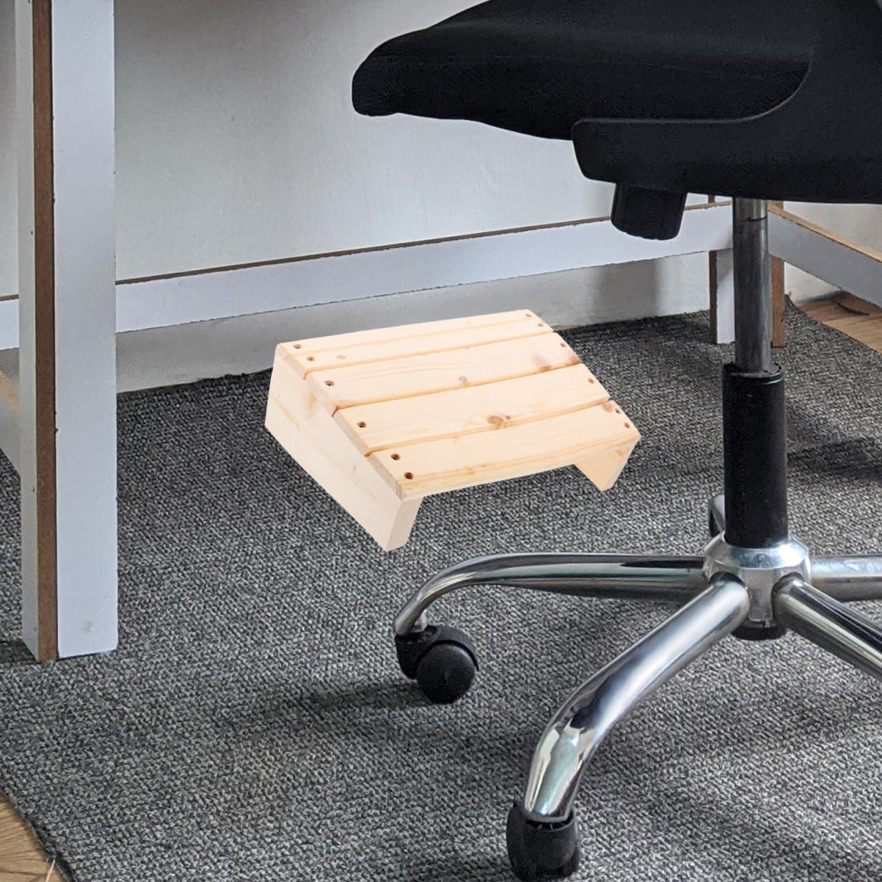 Taburete de Apoyo para Pies Angoily Madera 30x20 cm Ergonomico