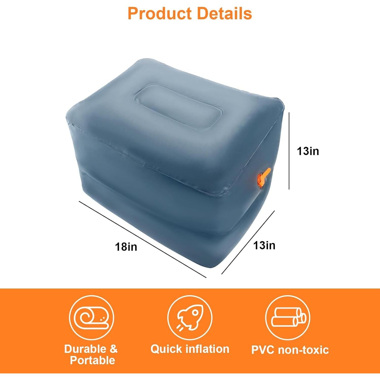 Descanso de pies inflable Miruchertter CQ-DZ-001 44.9x35.1 cm