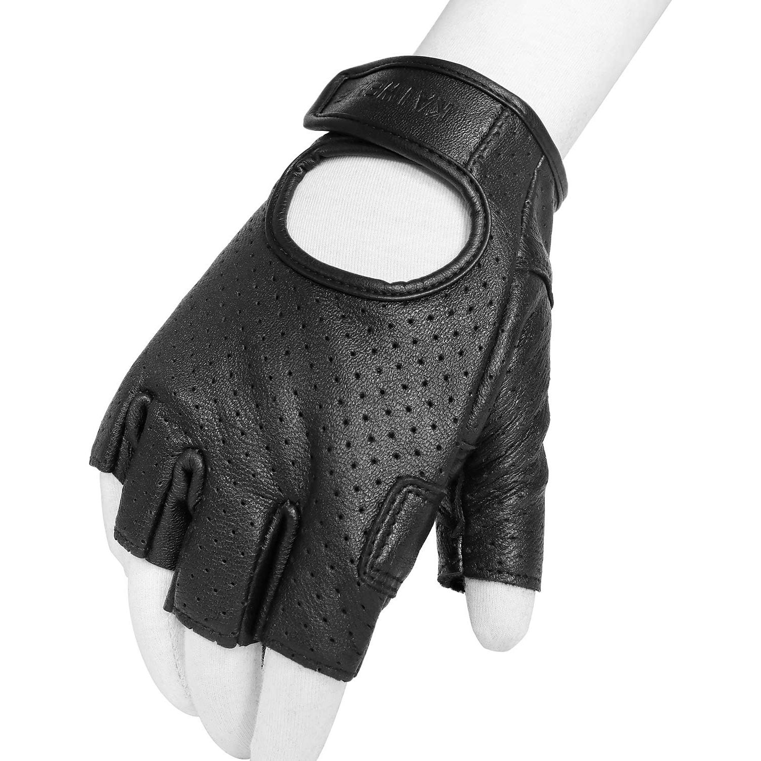 Guantes de Motocicleta KAIWENDE Negros Extra Grandes con Gel