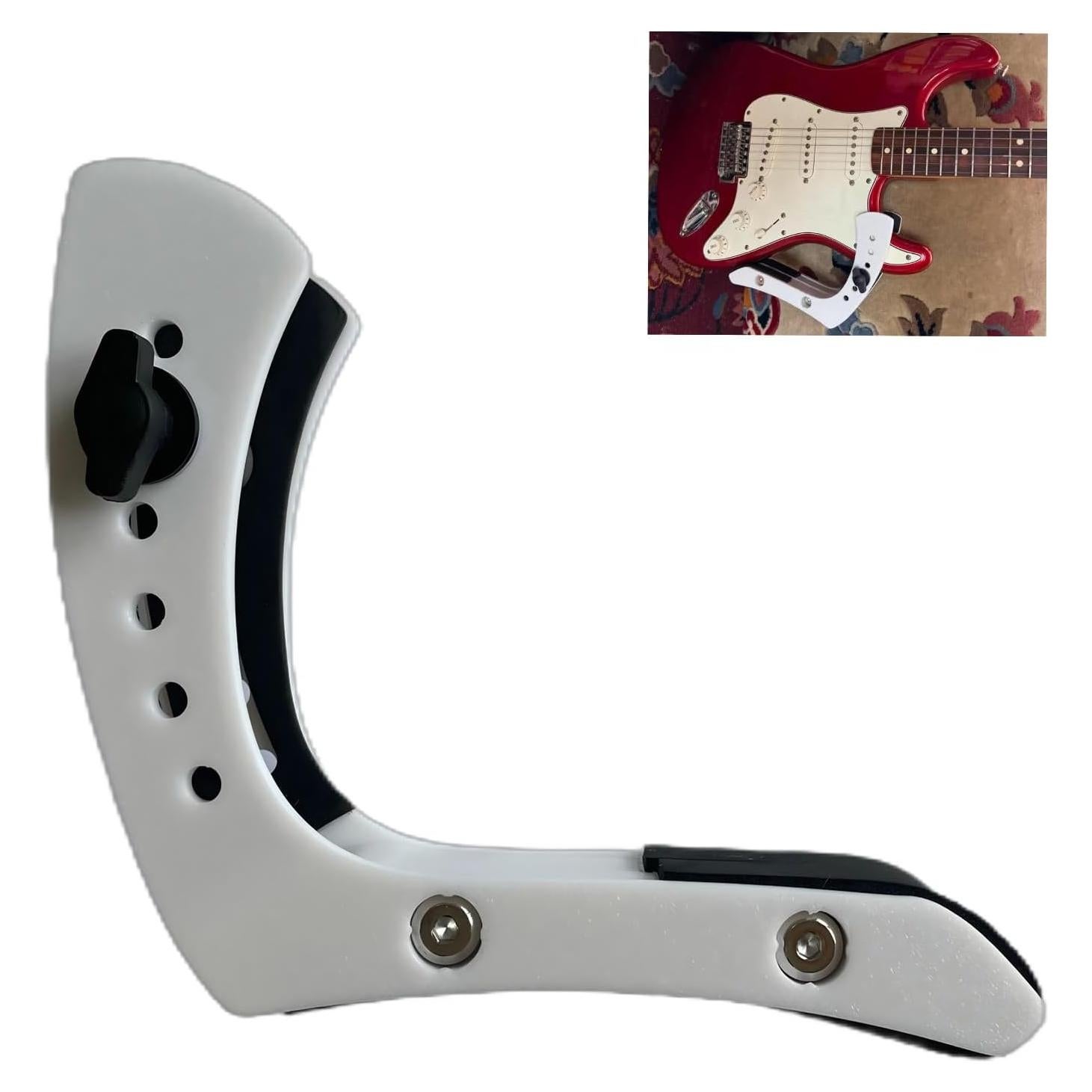 Descanso de Pie para Guitarra Eléctrica iLIZBay Ajustable Blanco