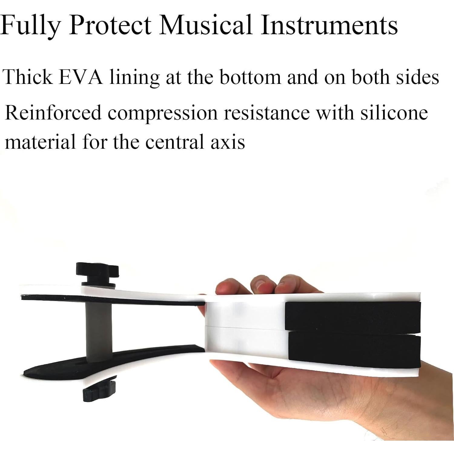Descanso de Pie para Guitarra Eléctrica iLIZBay Ajustable Blanco