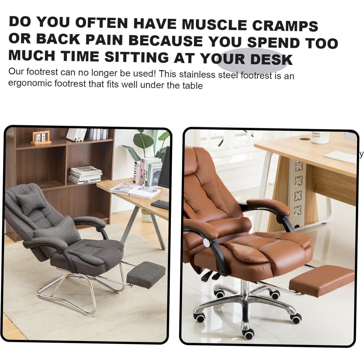 Reposapiés Ergonómico de Acero Inoxidable NUOBESTY 41x37cm