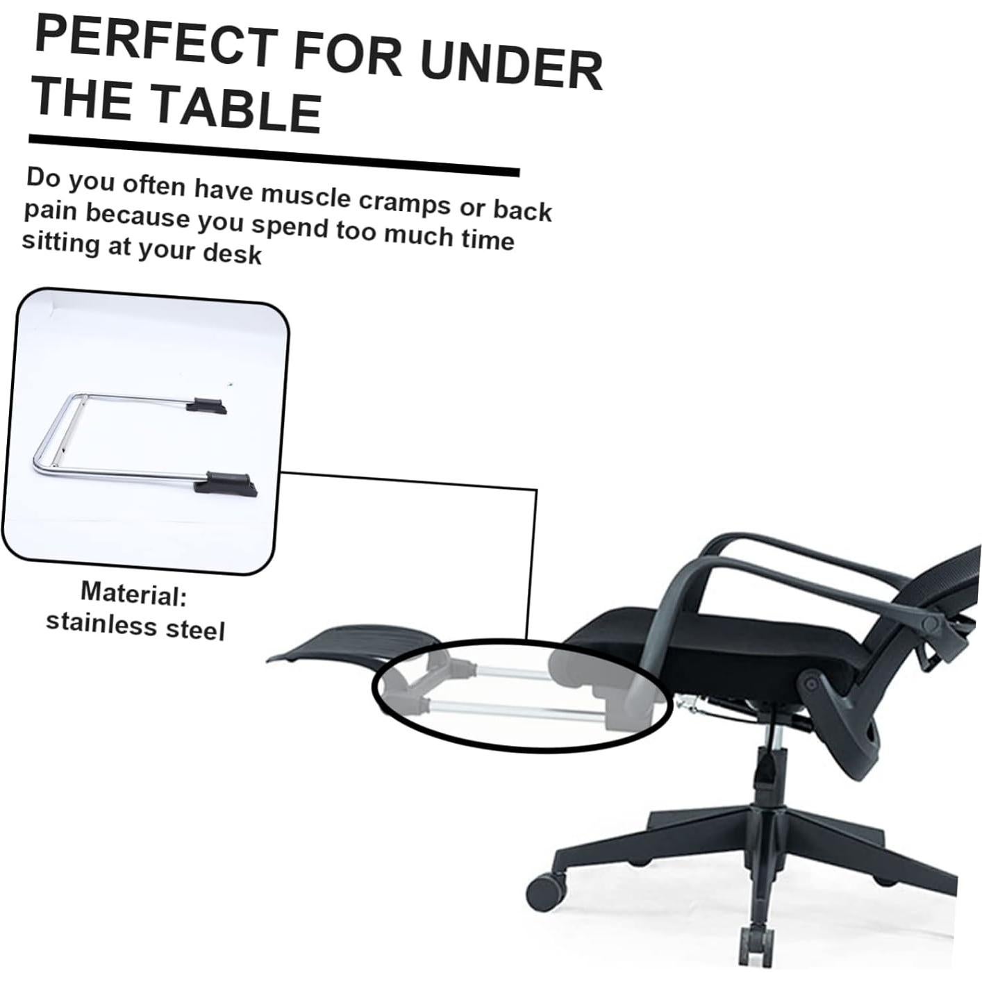 Reposapiés Ergonómico de Acero Inoxidable NUOBESTY 41x37cm