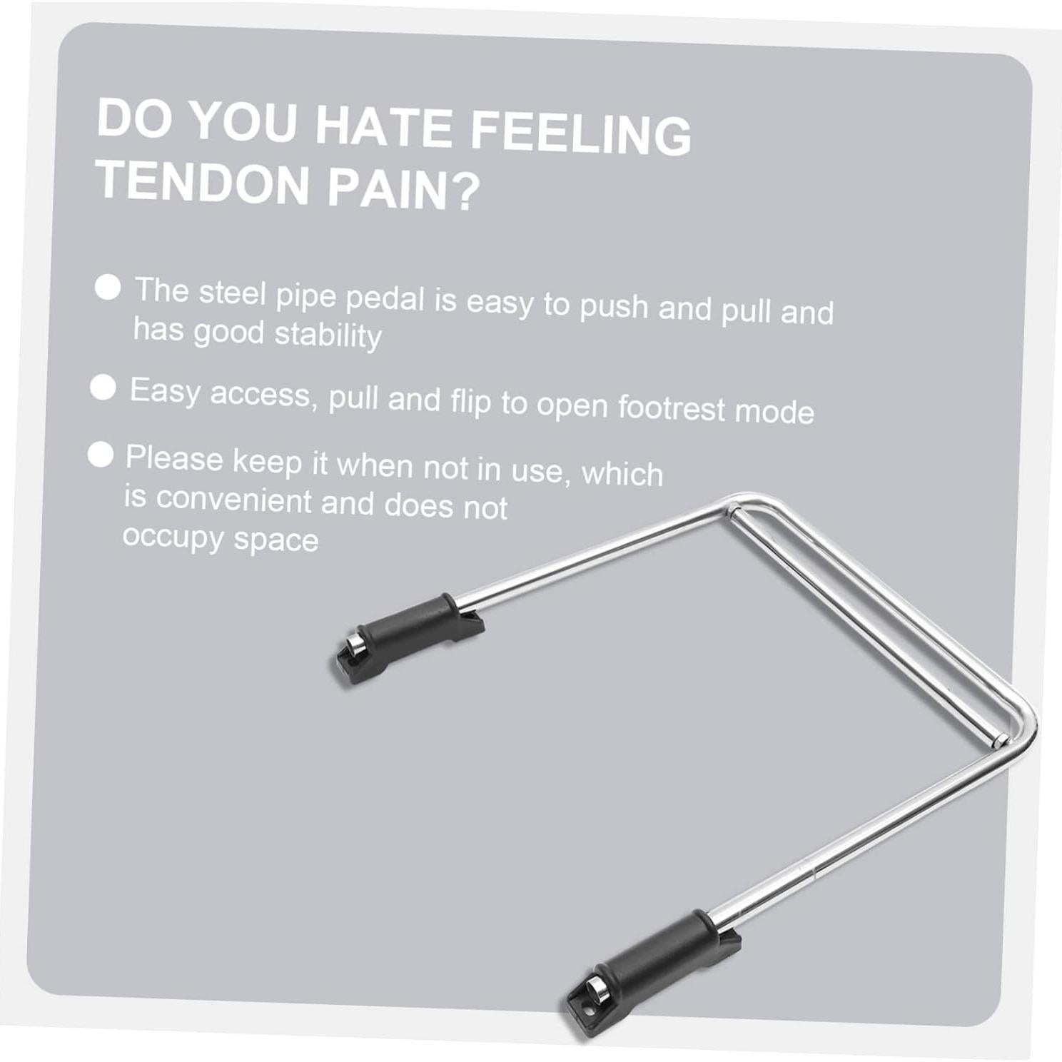 Reposapiés Ergonómico de Acero Inoxidable NUOBESTY 41x37cm