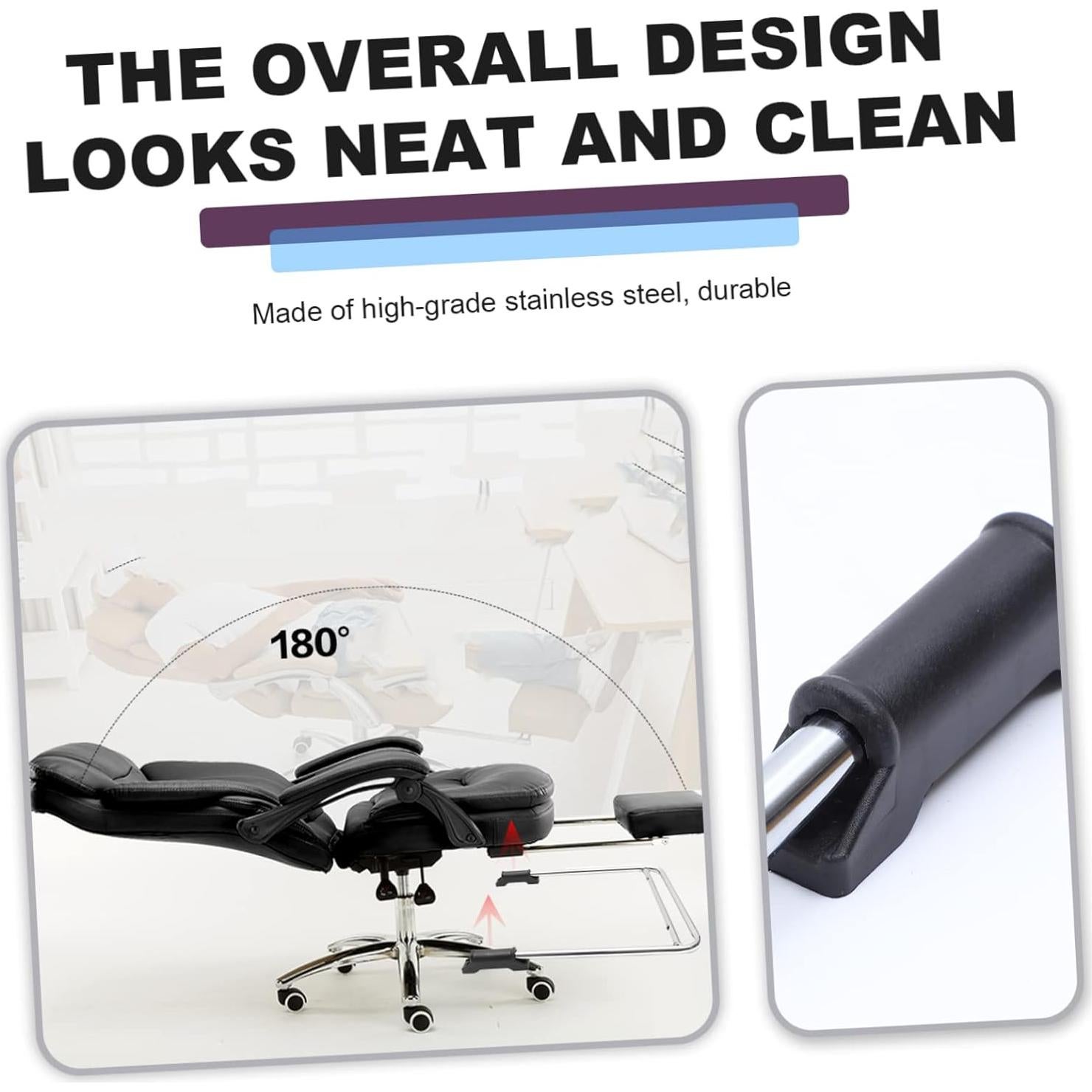 Reposapiés Ergonómico de Acero Inoxidable NUOBESTY 41x37cm