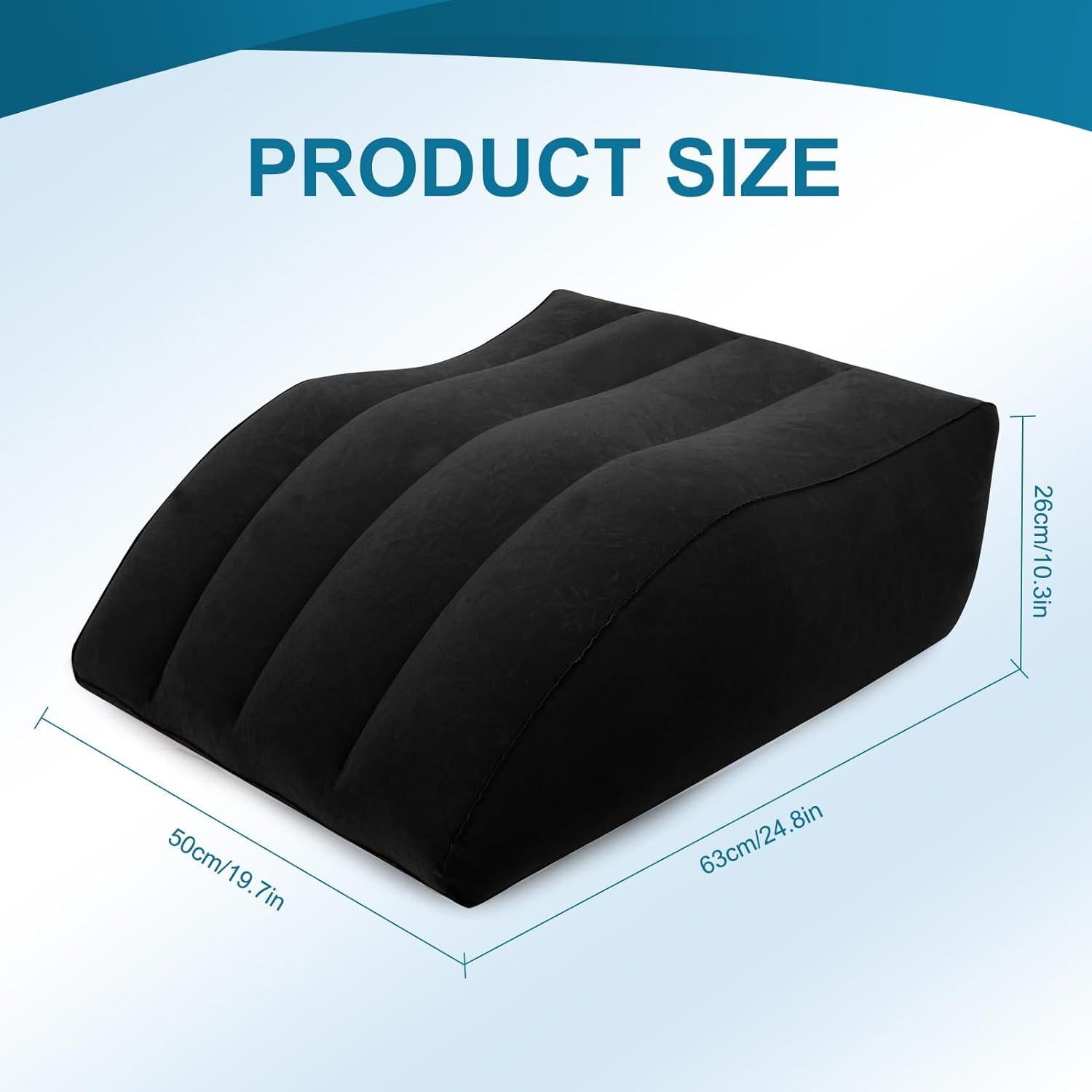 Cojín Inflable ZYODUOB en Cuña para Elevar Piernas - Negro