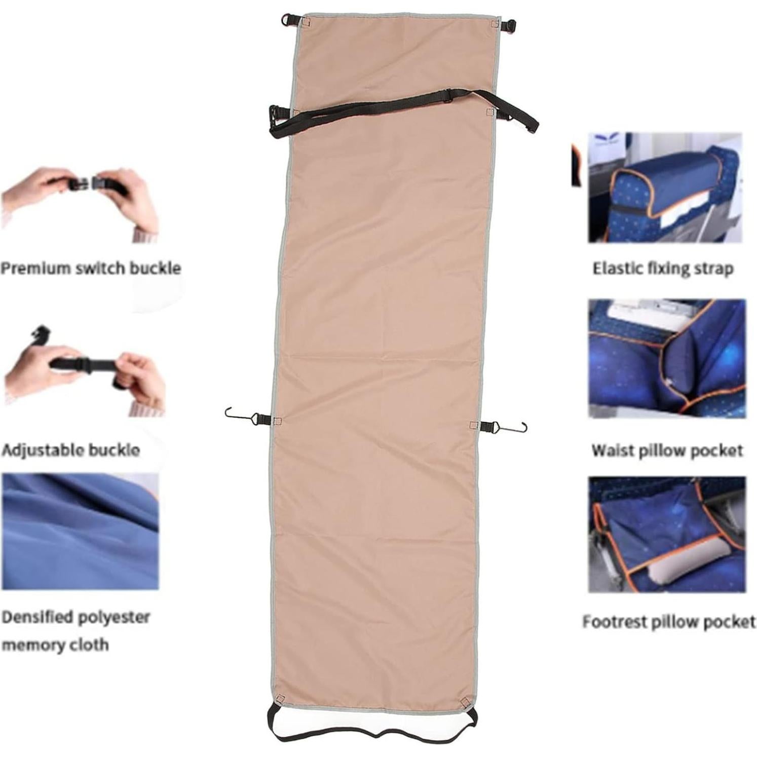 Reposapiés de avión Dpofirs ergonómico ajustable portátil