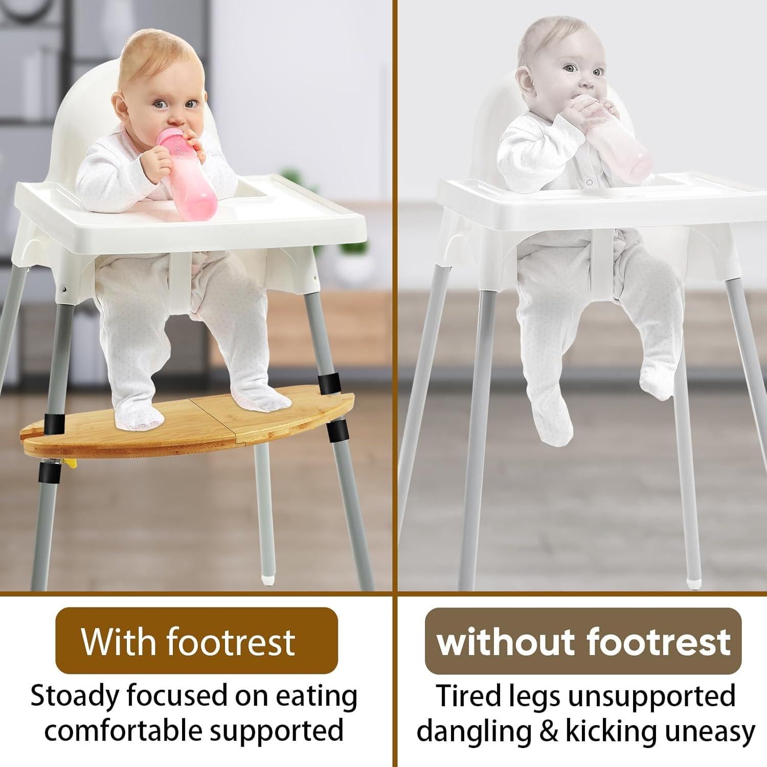 Reposapiés Ajustable Baby Bamboo para Silla Alta IKEA