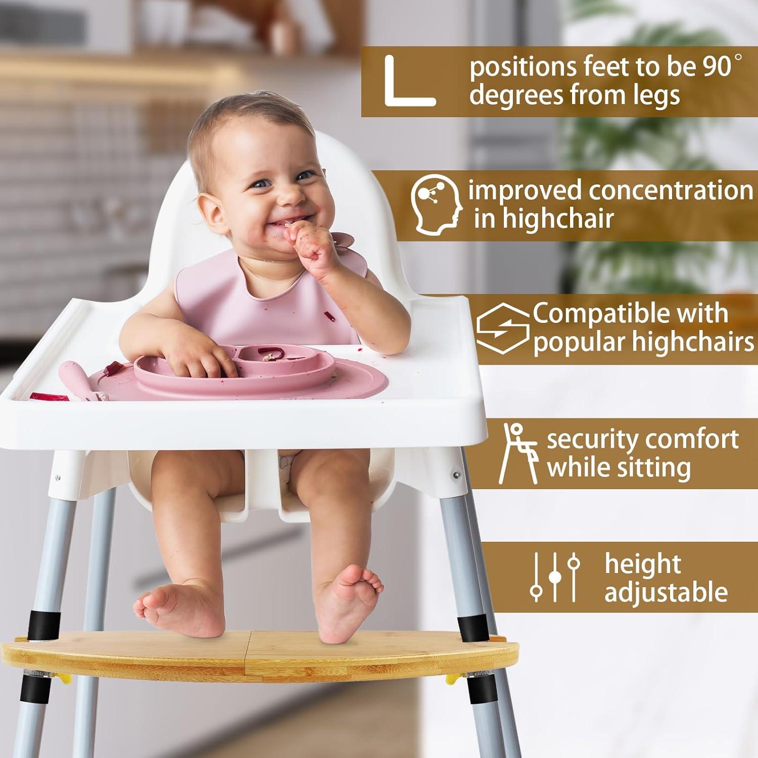 Reposapiés Ajustable Baby Bamboo para Silla Alta IKEA