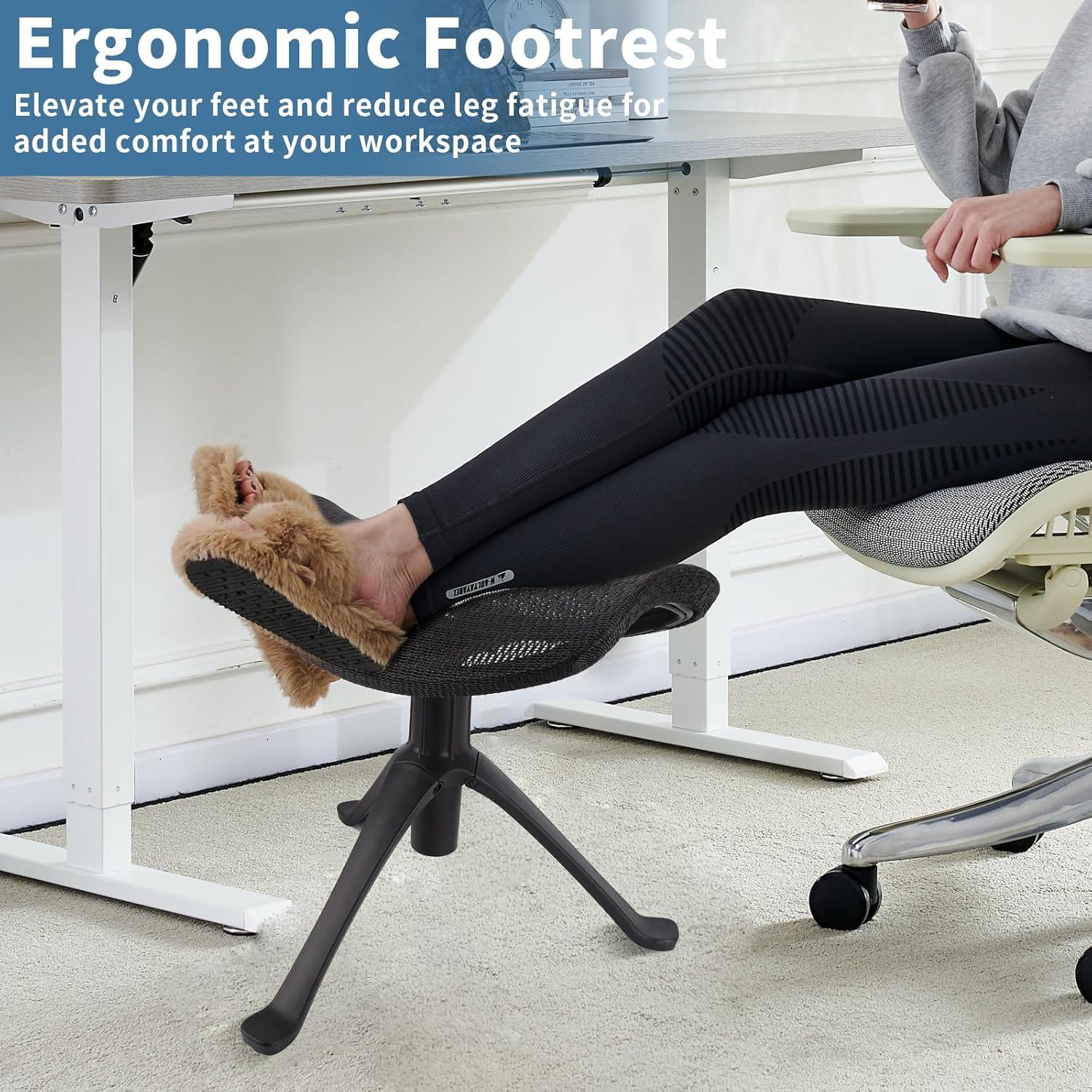 Reposapiés Ergonómico Ajustable NEPIKE 39-50 cm Malla Transpirable