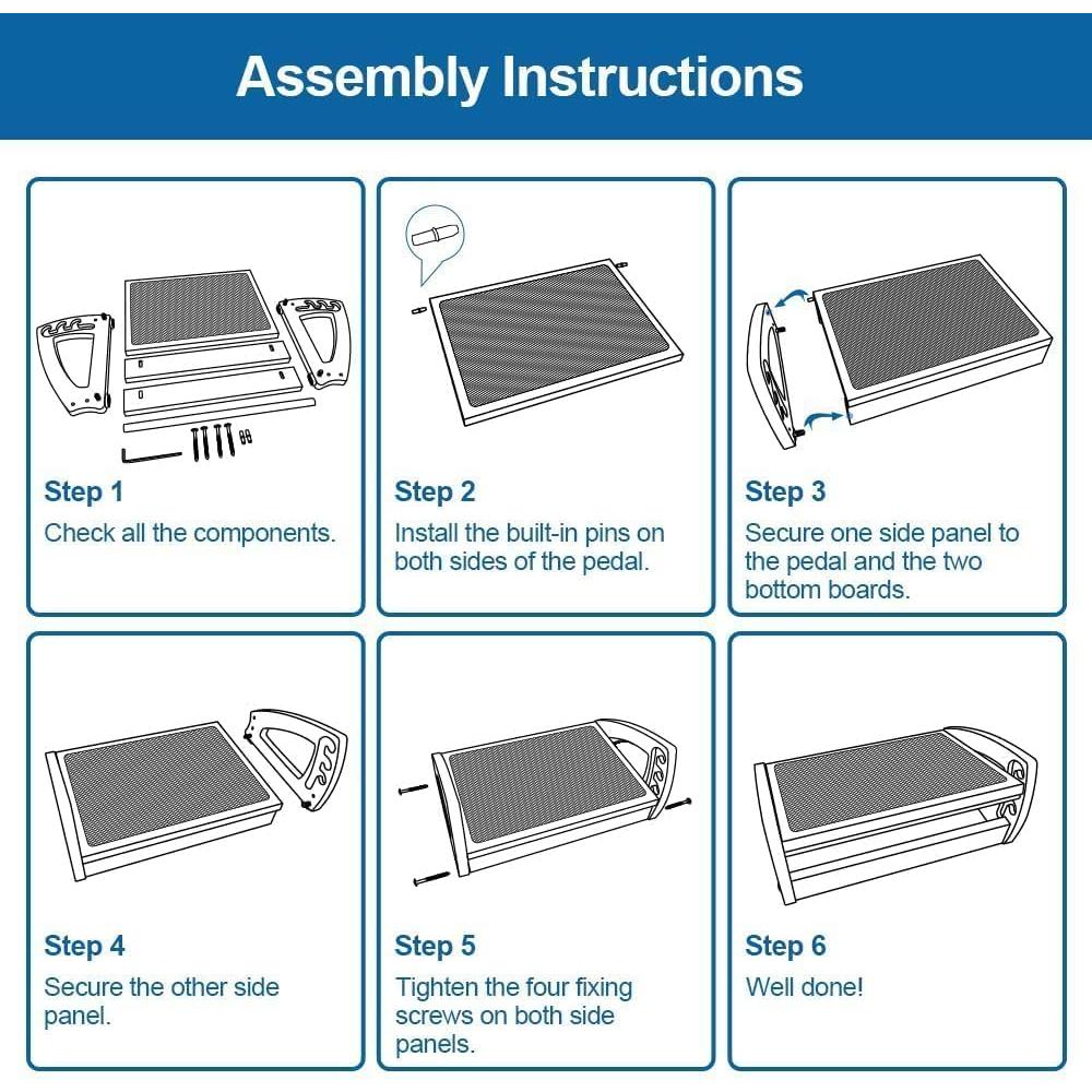 Reposapiés Ergonómico StrongTek para Oficina Natural 3 Alturas