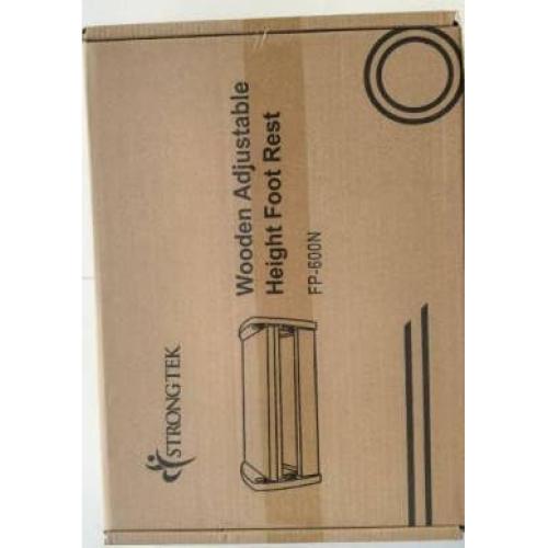 Reposapiés Ergonómico StrongTek para Oficina Natural 3 Alturas