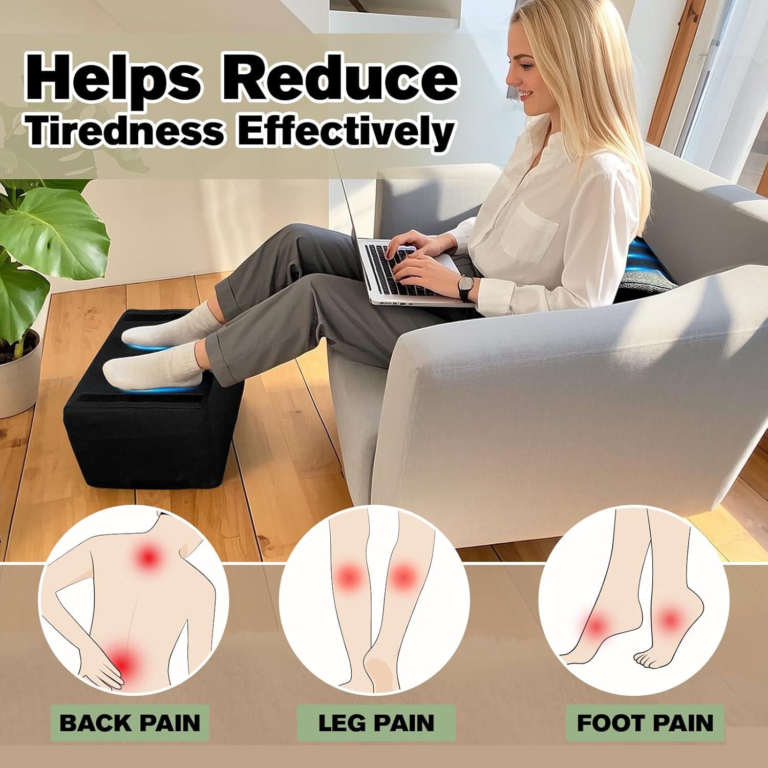 Reposapiés Ergonómico Ajustable Wibeelee para Oficina 38x28cm