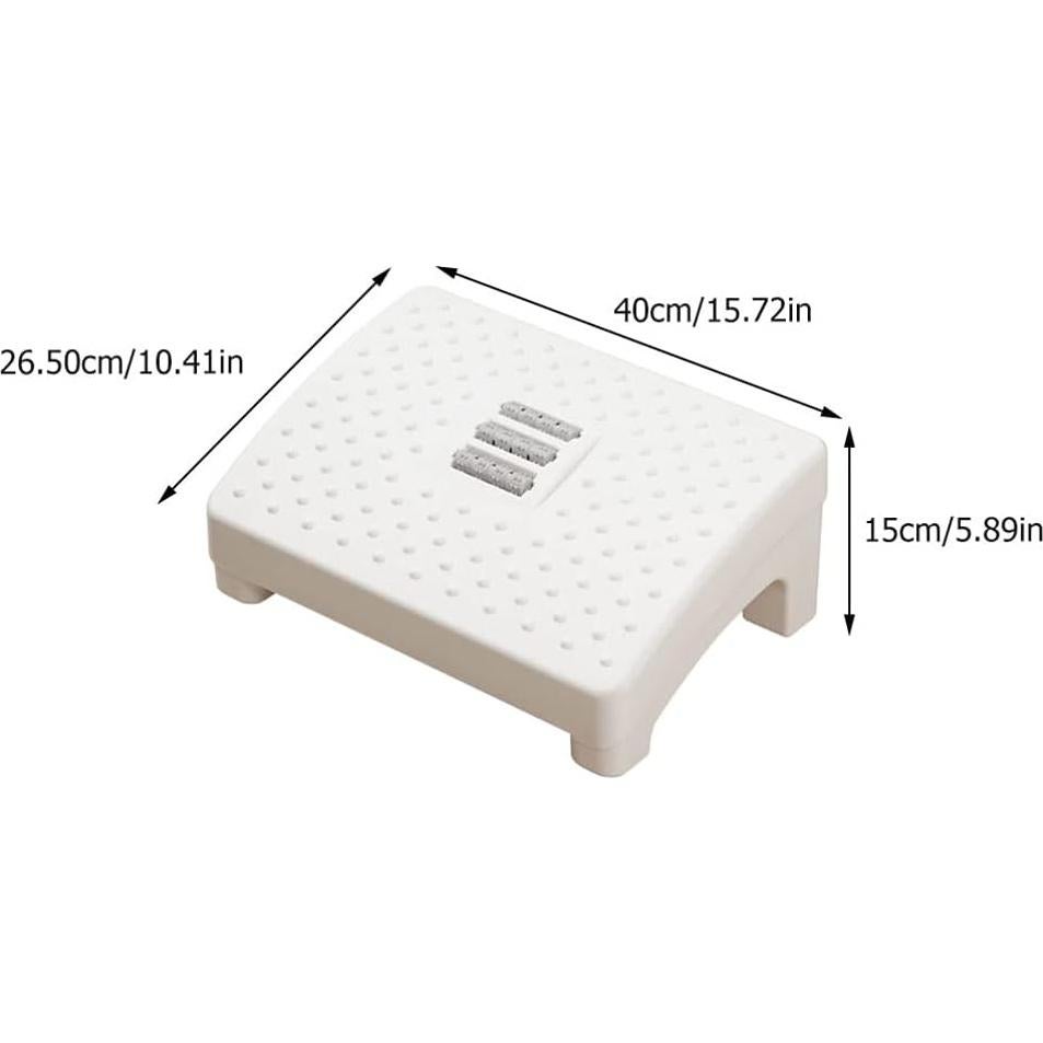 Taburete Ergonómico de Plástico Blanco MILISTEN con Rodillos de Masaje