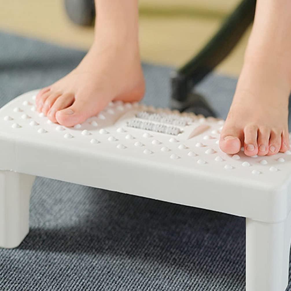 Taburete Ergonómico de Plástico Blanco MILISTEN con Rodillos de Masaje