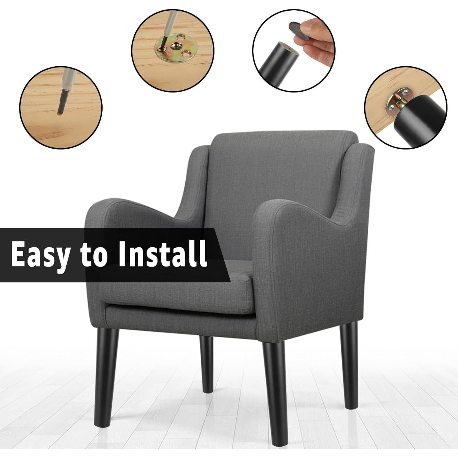 Patas de Muebles MUXHEL 30.48 cm Negras Redondas - 4 Pcs