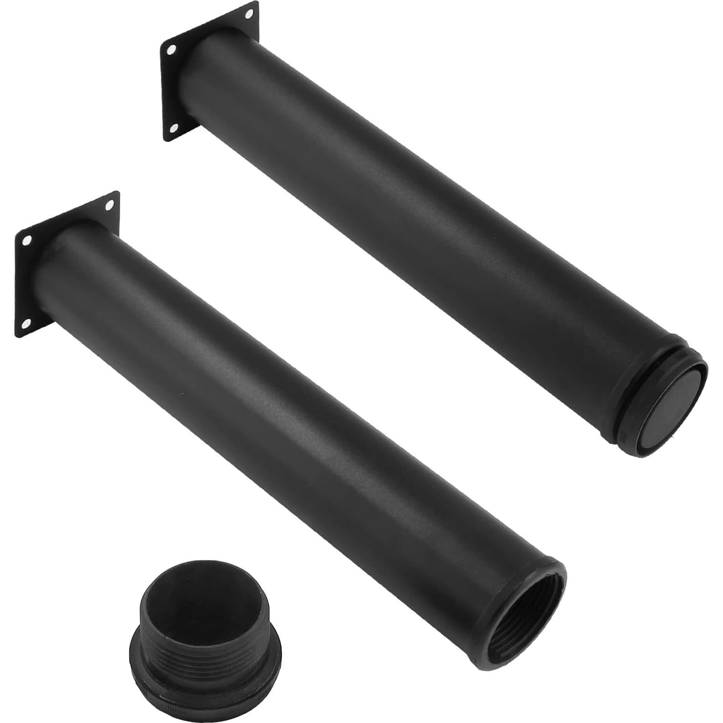 Juego de 4 patas ajustables Kyuionty 30.48 cm acero negro