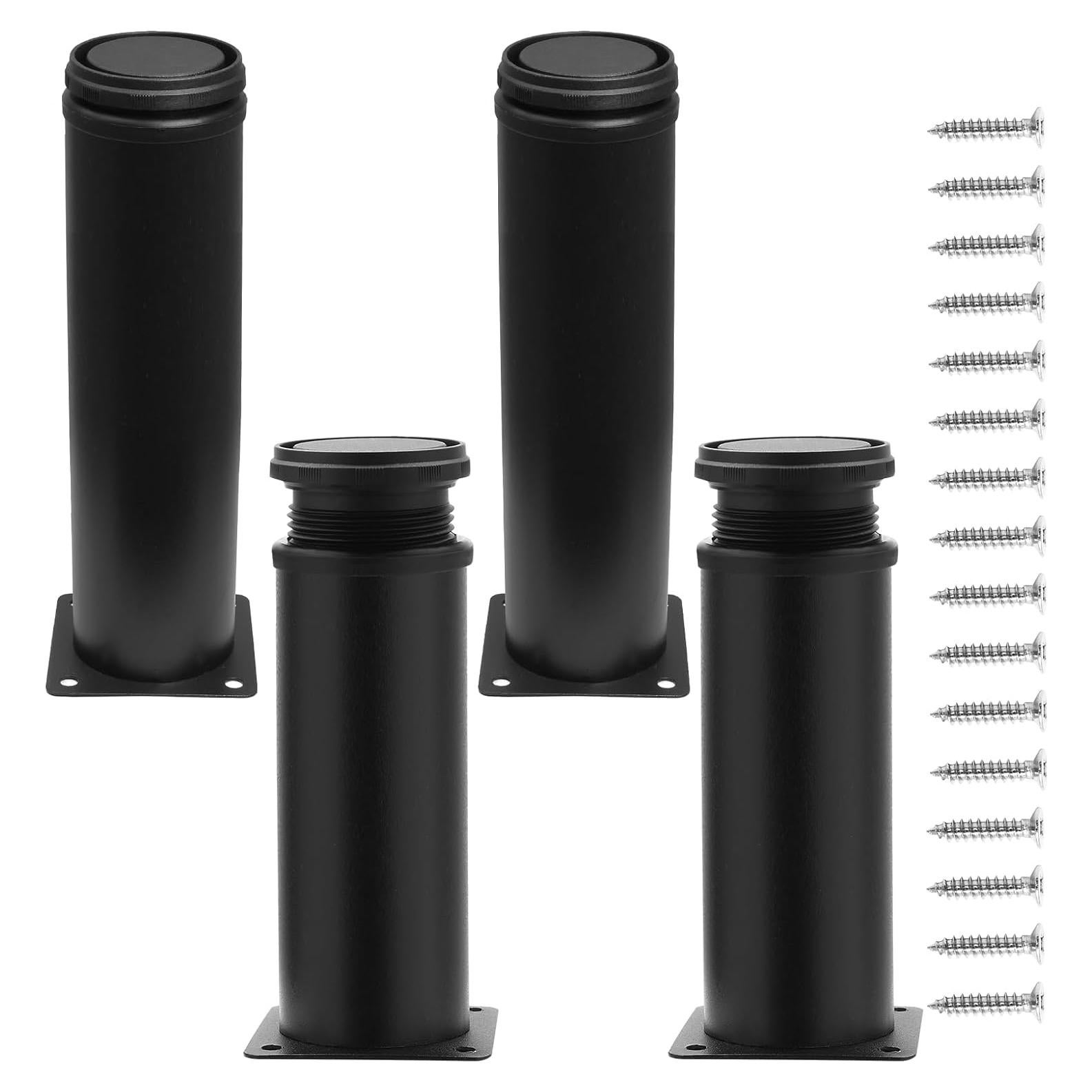 Piernas de Muebles Ajustables Jersvimc 30 cm Acero Inoxidable Negro