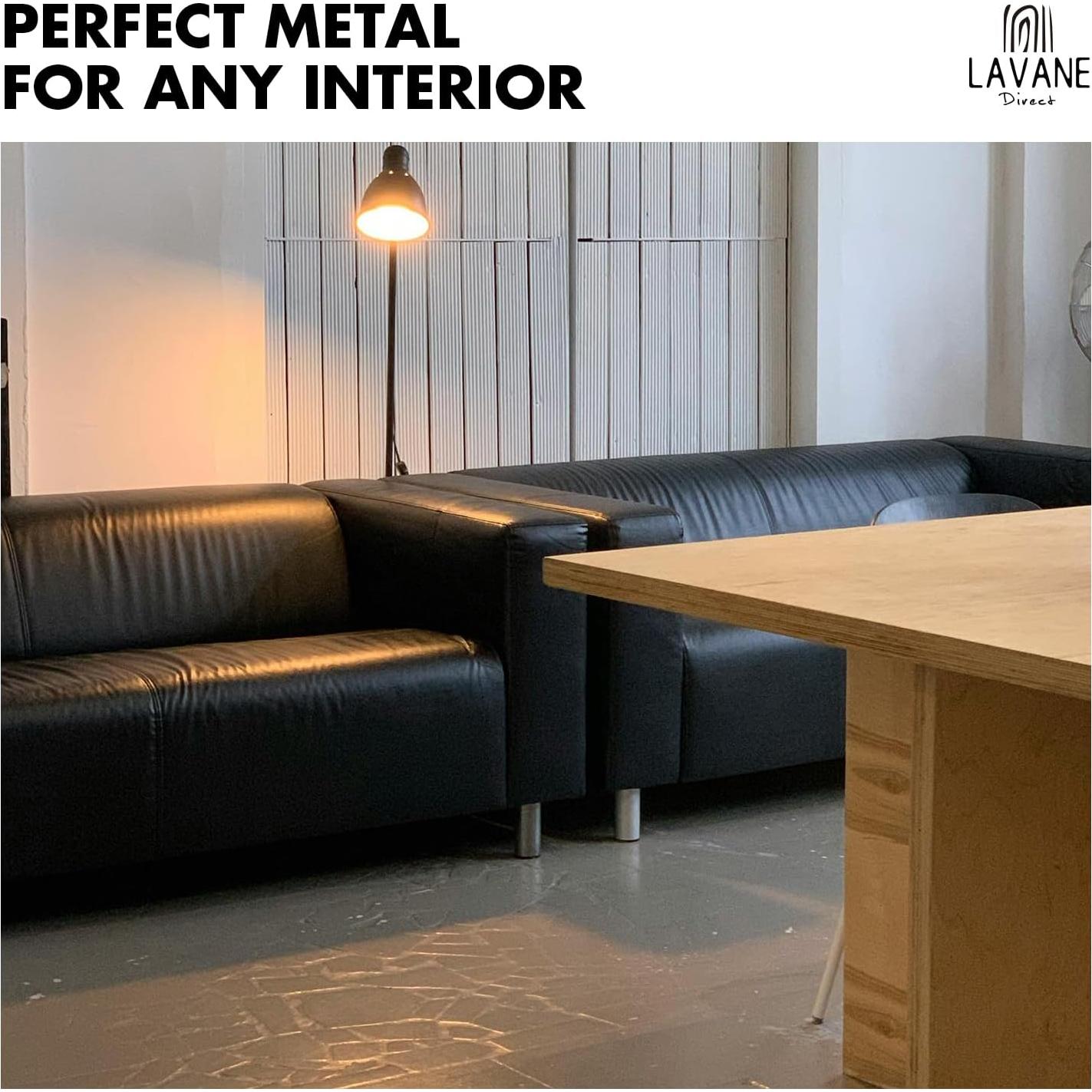 Patas de Muebles La Vane 30cm Acero Inoxidable Juego de 4