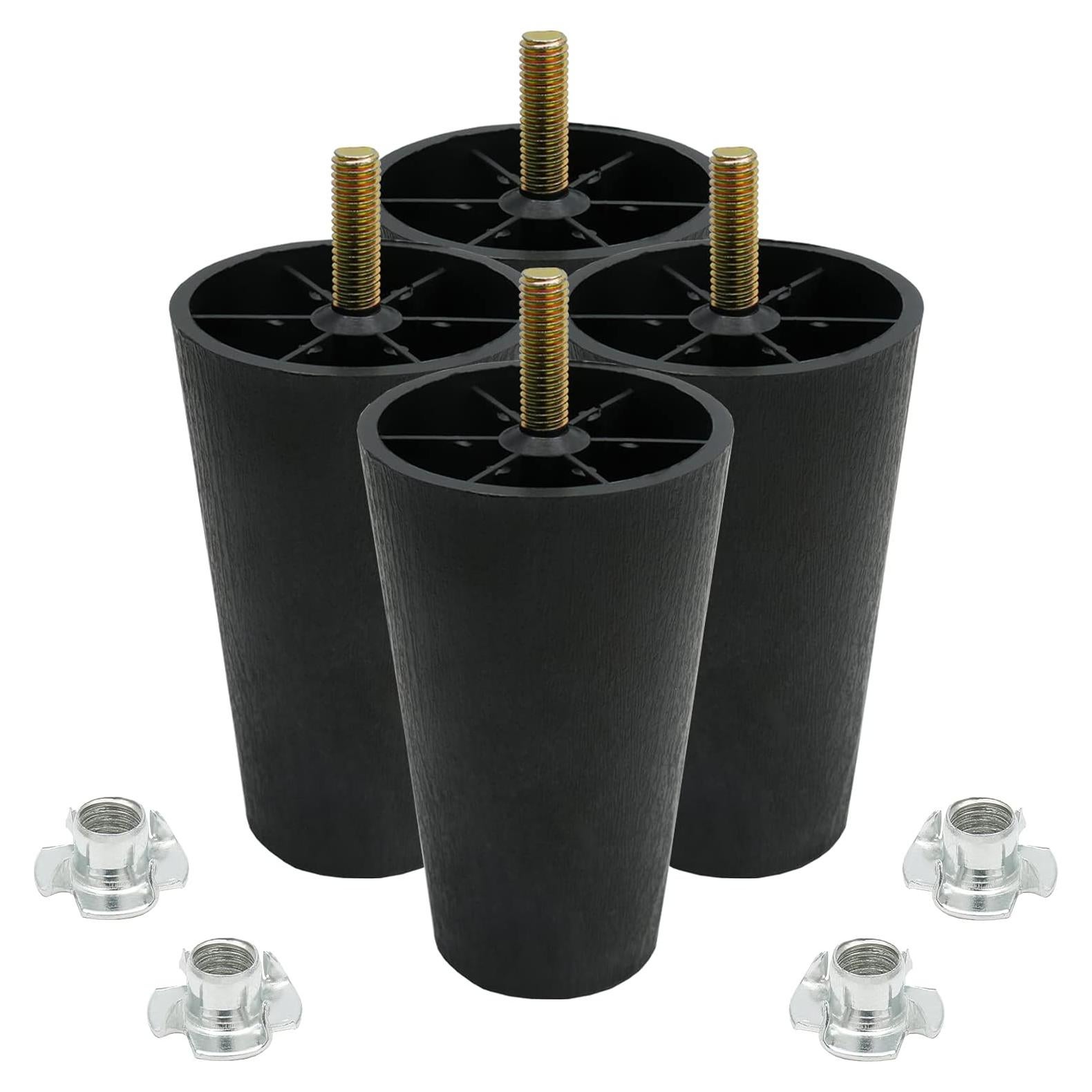 Patas de Sofá Murtenze 4 Pcs 100mm Plástico Redondeadas