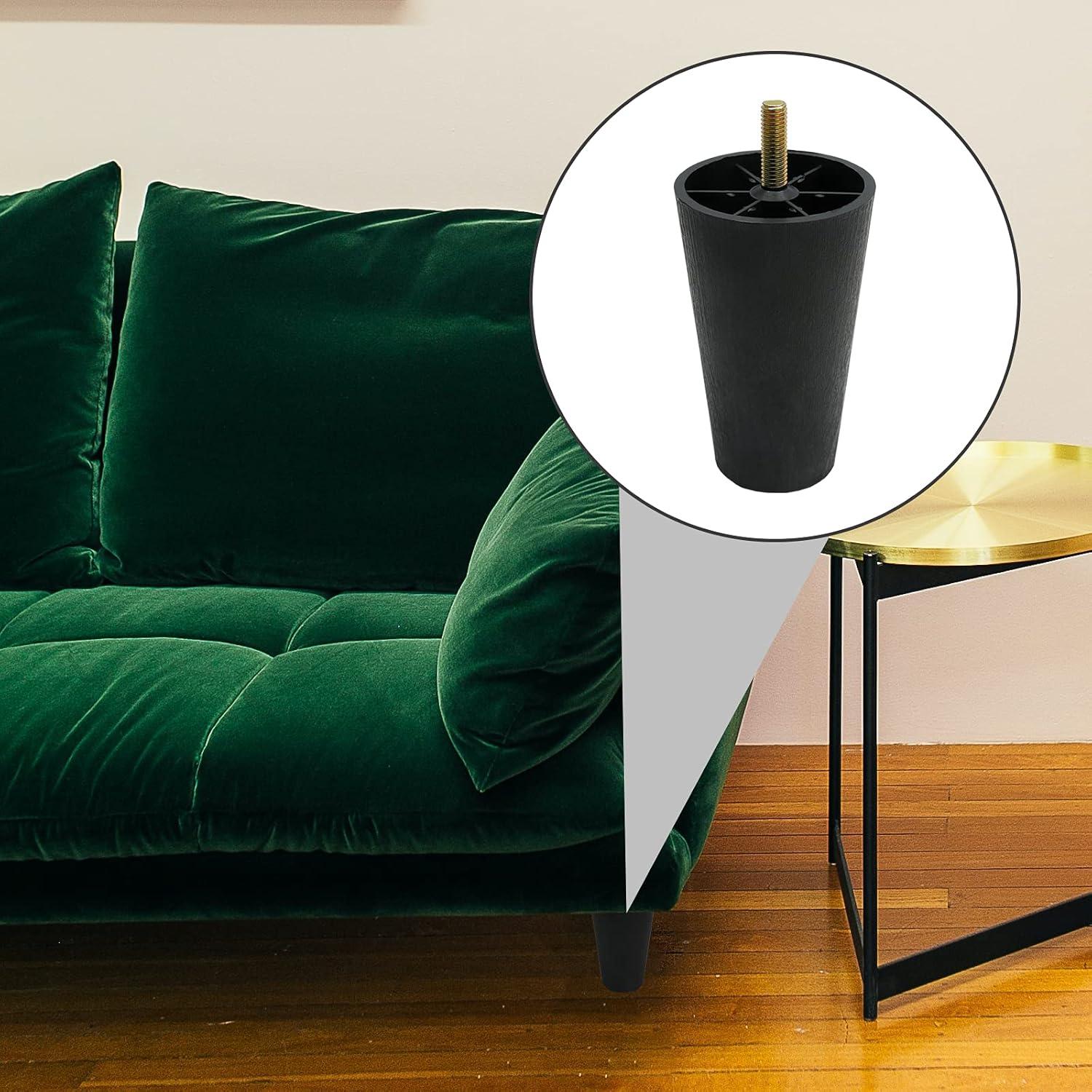 Patas de Sofá Murtenze 4 Pcs 100mm Plástico Redondeadas