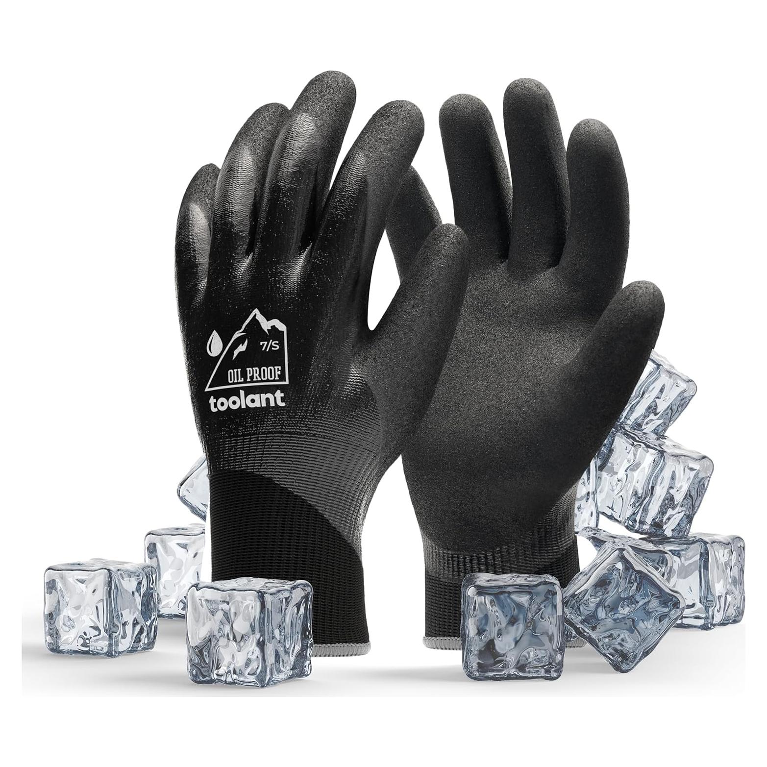 Guantes Impermeables Toolant para Trabajo Invierno Negro S