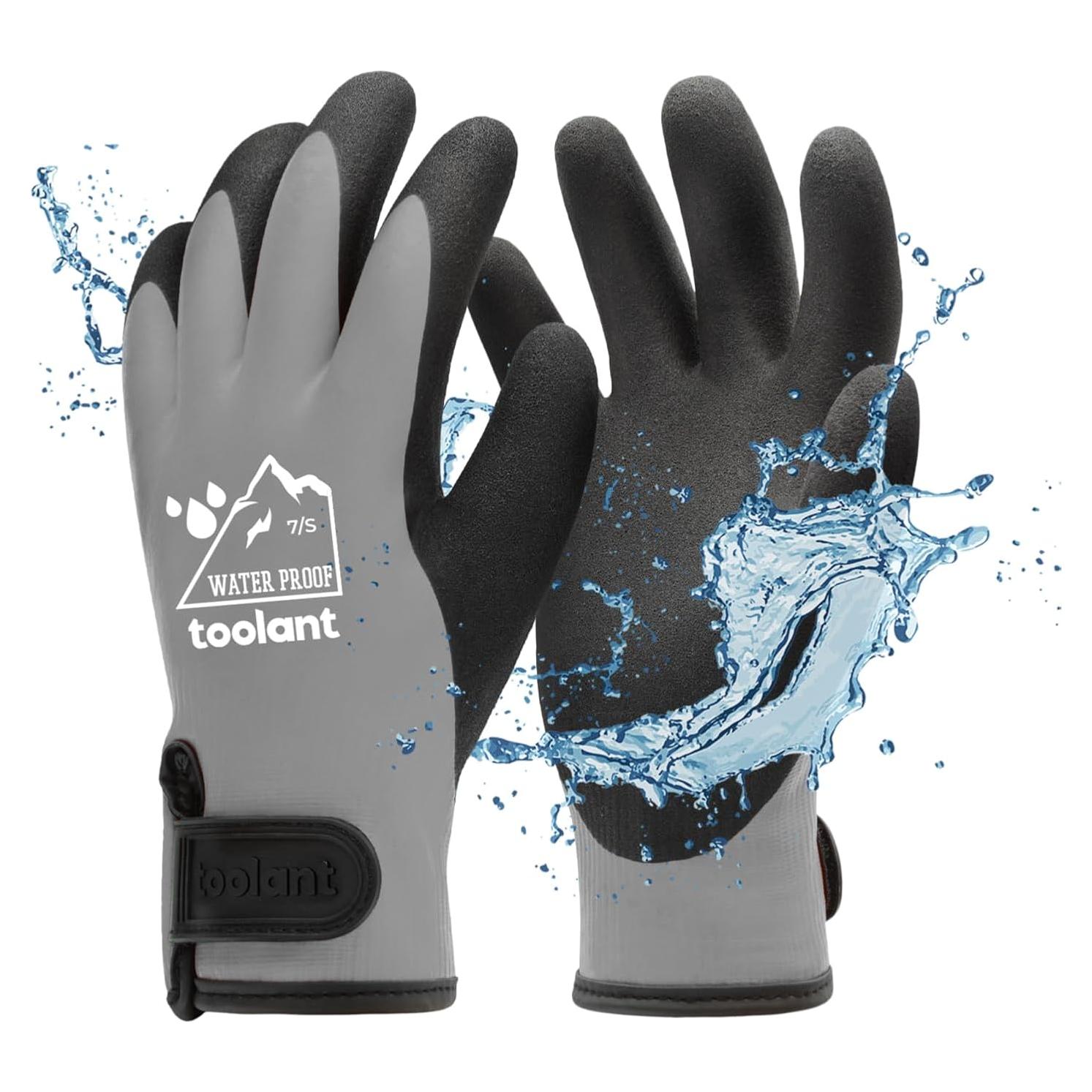 Guantes Impermeables Toolant Térmicos para Invierno Gris S