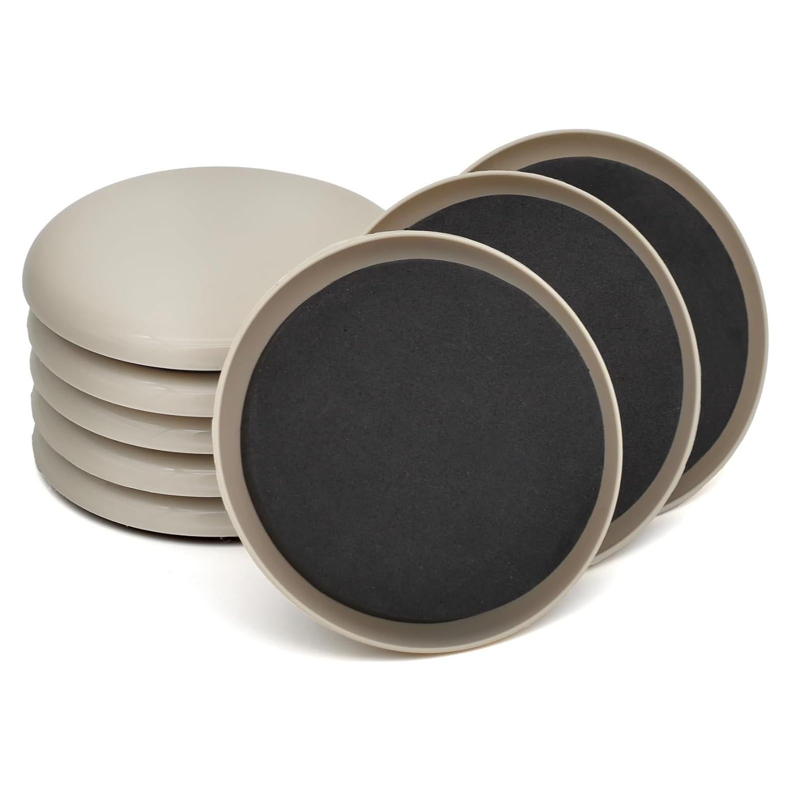 Deslizadores de Muebles Redondos CADONO 8 Pcs 8.89 cm Beige