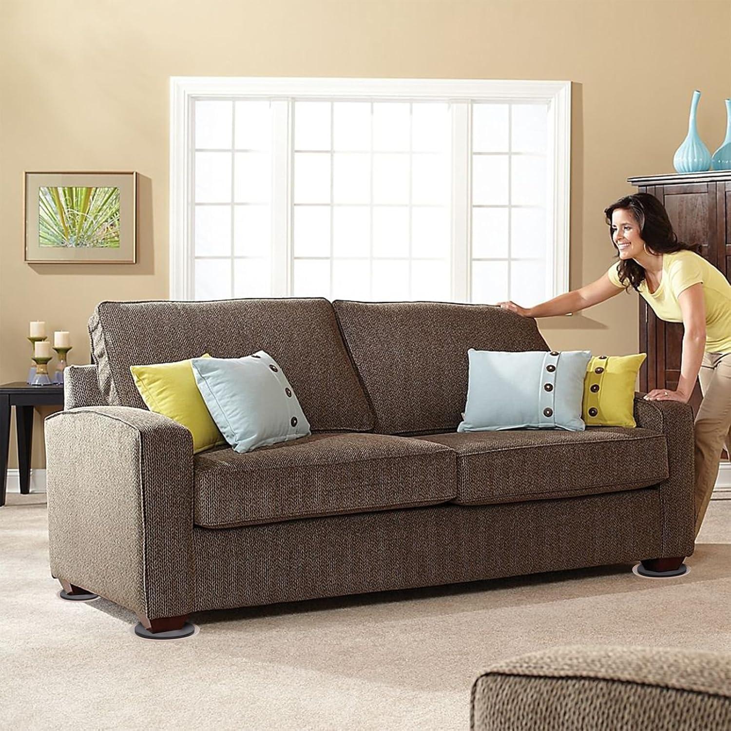 Deslizadores de Muebles Kayzn 7" Redondos para Alfombra - 8 Pcs